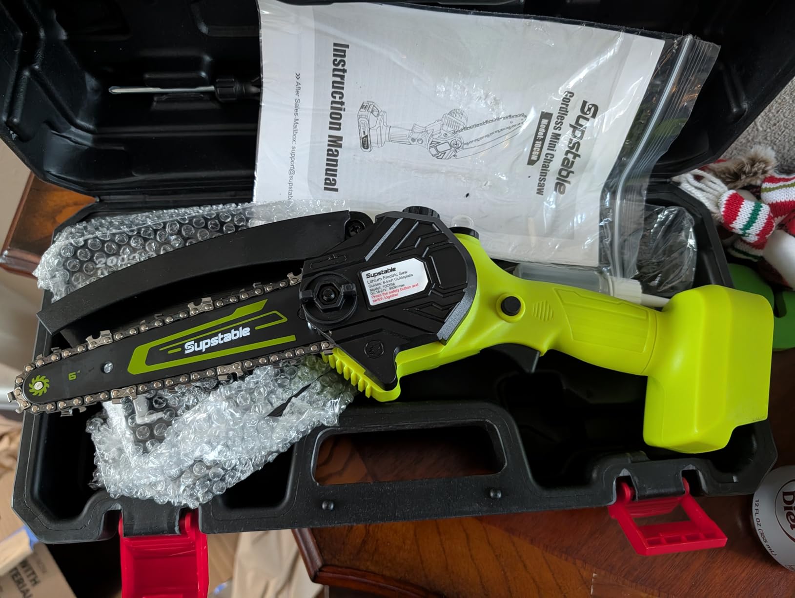 Electric Pole Saws for Tree Trimming, 8 Inch & 6 Inch Mini Chainsaw Cordless with Extension Pole, 16Ft Reach, 2x4.0Ah Battery, Auto Oiling, Tool-Free Chain Tensioning, Tree Trimmer for Branch Limb Cut customer photo 2