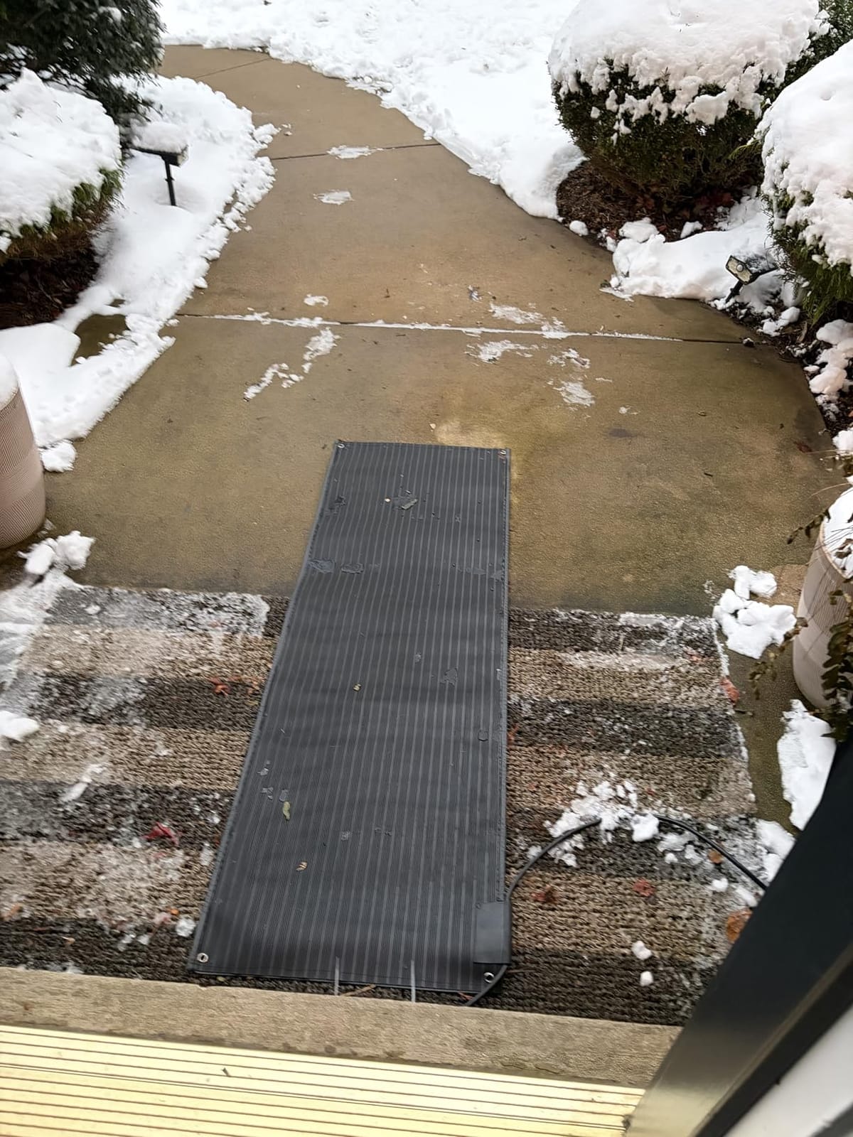 Snow Melting Mats Outdoor 20 x 60 inch | Non-Slip Heated Outdoor Mats 338W 120V, Heated Driveway Mats with UL and ETL Certificate Power Cord, Suitable for Most Entryways customer photo 1
