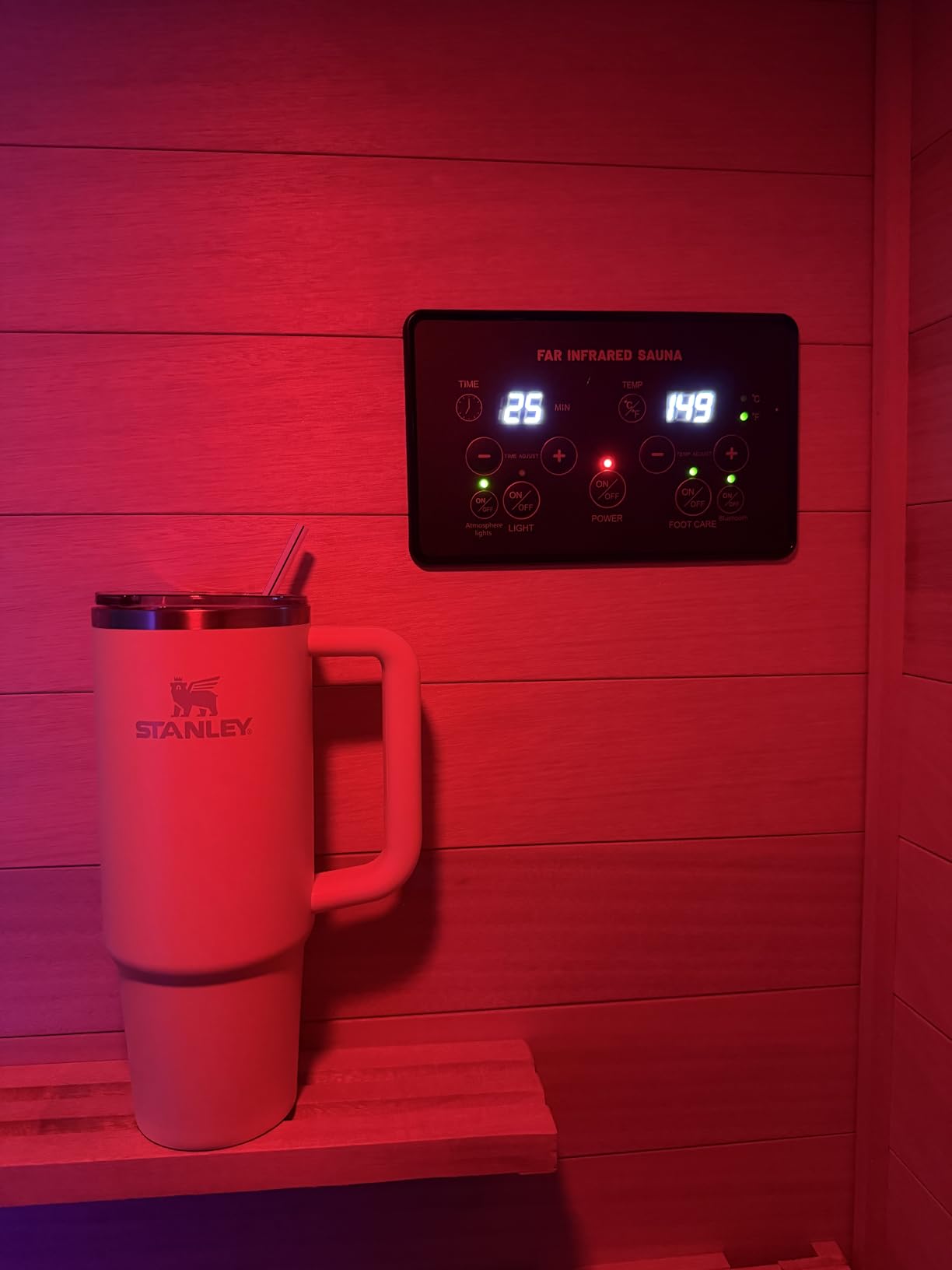 OUTEXER Traditional Steam Sauna Home Spa Room for 2-3 Person Steam Wet Indoor Saunas with 240V 3KW Heater,Sauna Stone, Water Bucket, Ladle, LED Lights customer photo 1