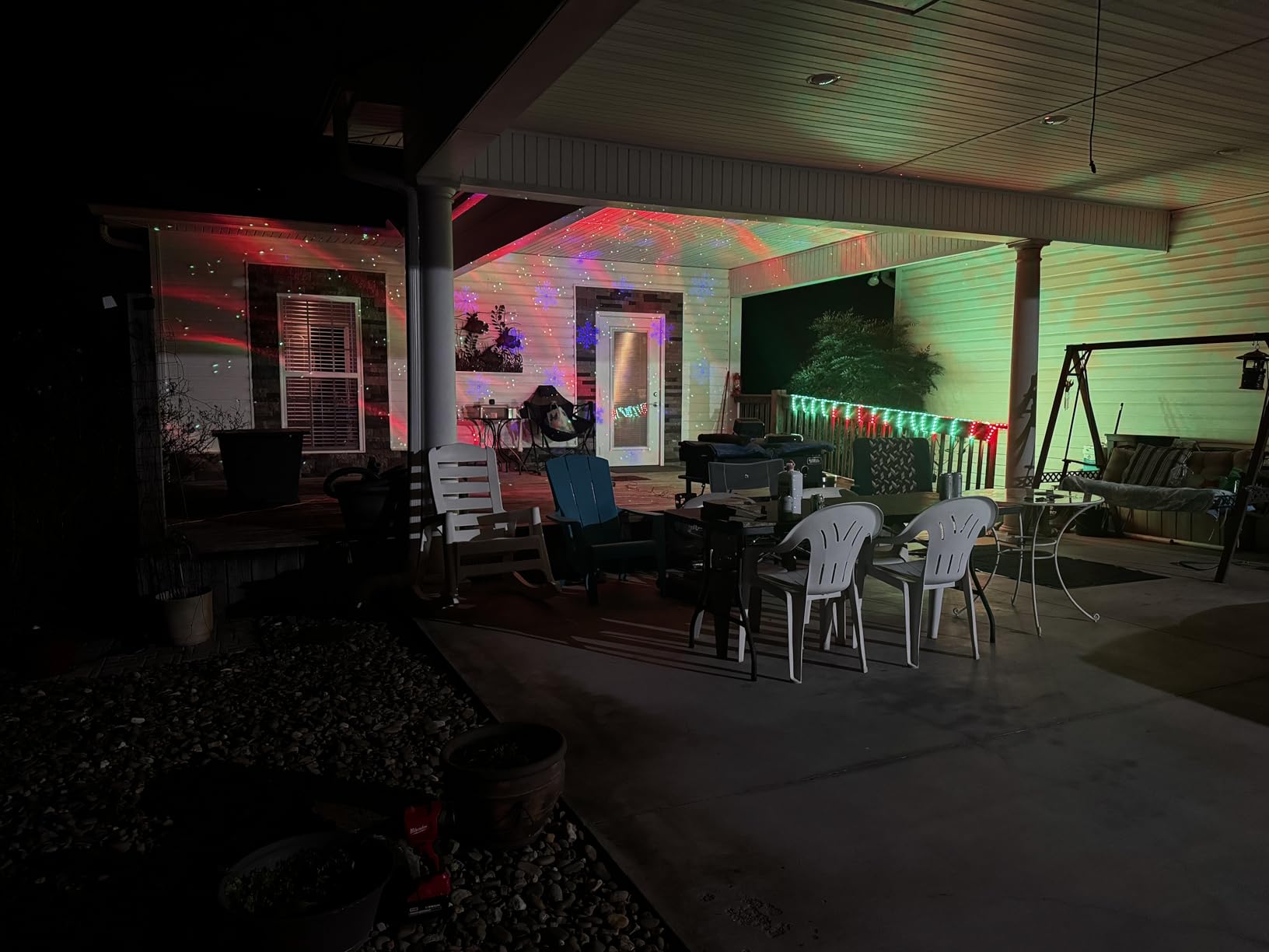 Govee Outdoor Projector Light, Upgraded Aurora Star Projector with 16 RGB Patterns for Patio, 50+ Scene Modes for Indoor & Outdoor Holiday Decor, Works with Alexa, Google, Matter, IP65 Waterproof customer photo 2