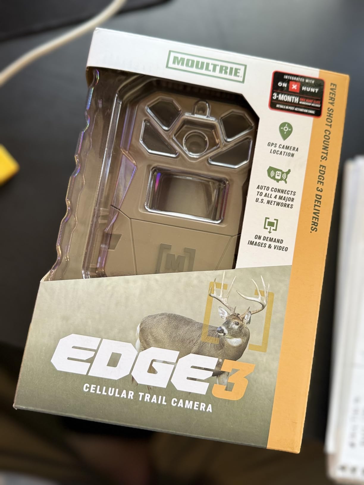 Moultrie Edge 3 Cellular Trail Camera - 40MP HD Photo Capture - 1080p Low-Glow Flash - GPS - Multi-Carrier Auto-Connect - Built-in Memory - 0.5s Trigger Speed - AI Buck Detection customer photo 2