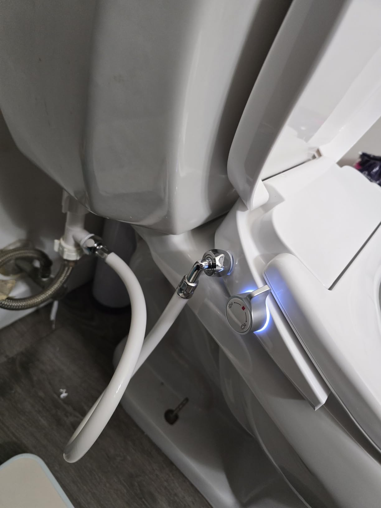 SR SUN RISE Electric Bidet Toilet Seat for Elongated Toilets | Dual Nozzles for Female & Hip Wash, 6 Wash Modes, Comfort Heated, Air Dryer, Ultra-Slim Profile, Easy Knob Control customer photo 2