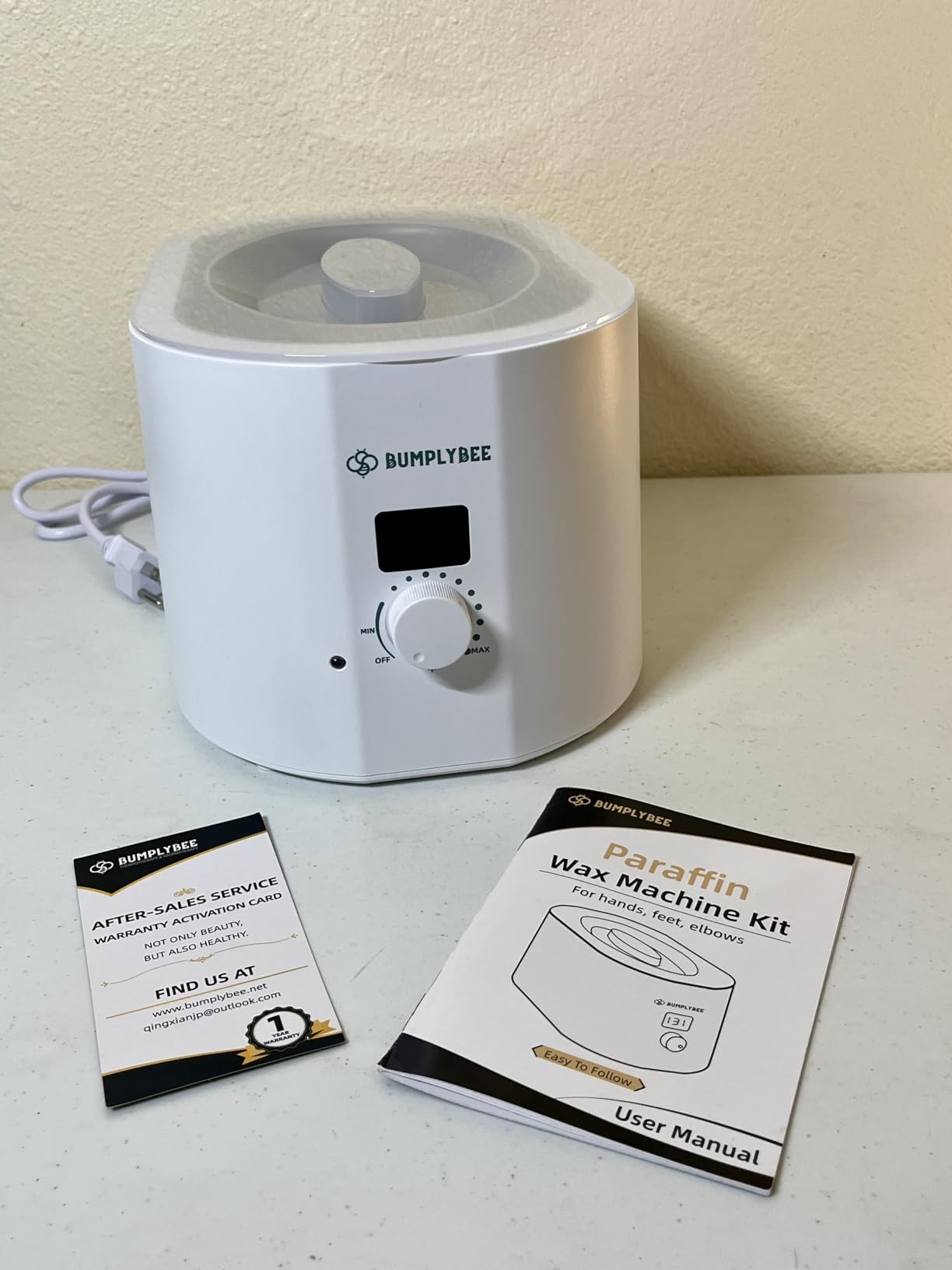 BUMPLYBEE 7000ml Paraffin Wax Machine for Hand and Feet-Black Hand Wax Paraffin Machine for Hands with 10pcs Aloe Vera Paraffin Bath Refills, Foot Care Kit, Moisturizing and Exfoliating customer photo 1