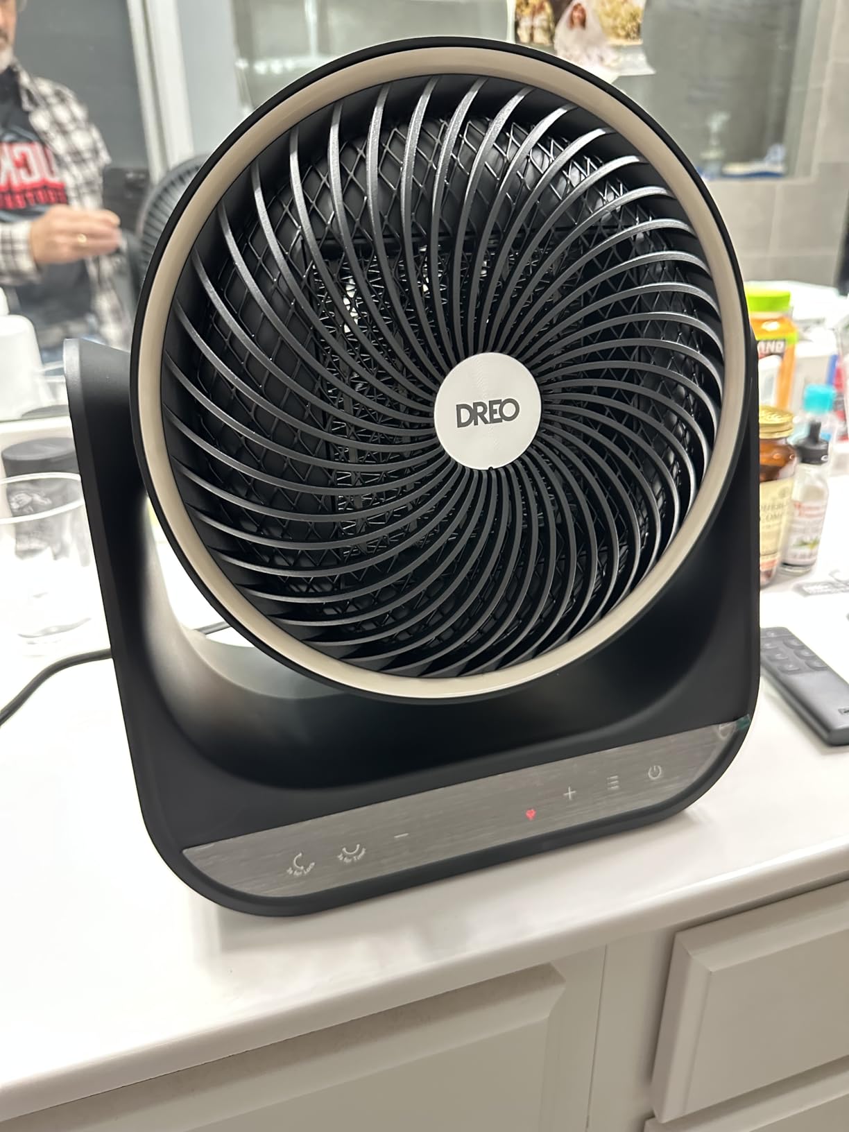 DREO Whole Room Heater, 3D Oscillating Heating Space Heaters for Indoor Use | 60° Vertical & 90° Horizontal Oscillation, 12 ft/s Long-Range Circulator, 3 Heat & 3 Fan Settings, Bedroom, Office, Black customer photo 1