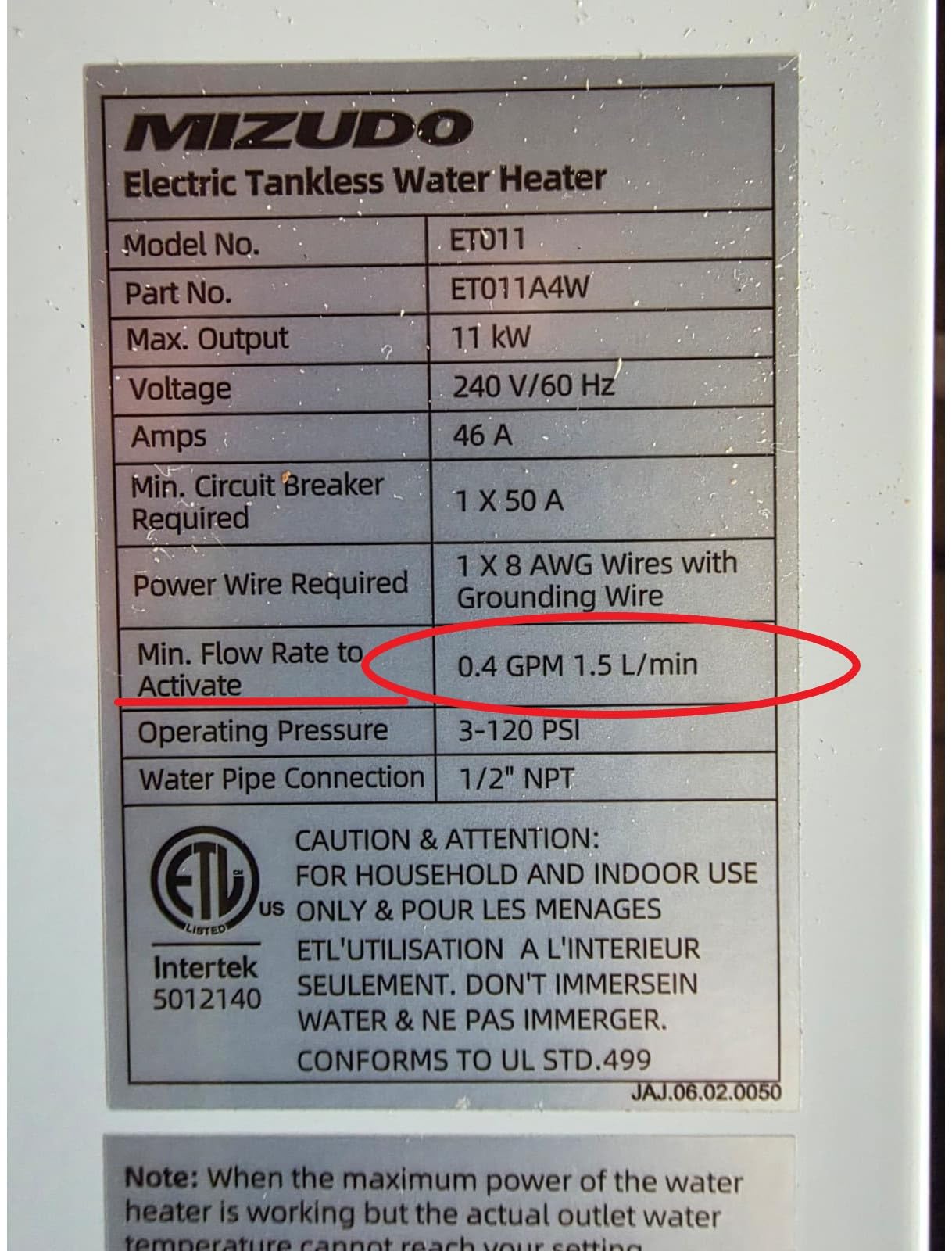 18kW Tankless Water Heater Electric, 240V Instant On Demand Hot Water Heater | Up to 4.2 GPM, 2-3 Points of Use Water Heater, with LED Digital Display, ETL Certified, Compatible with Shower & Sink customer photo 2