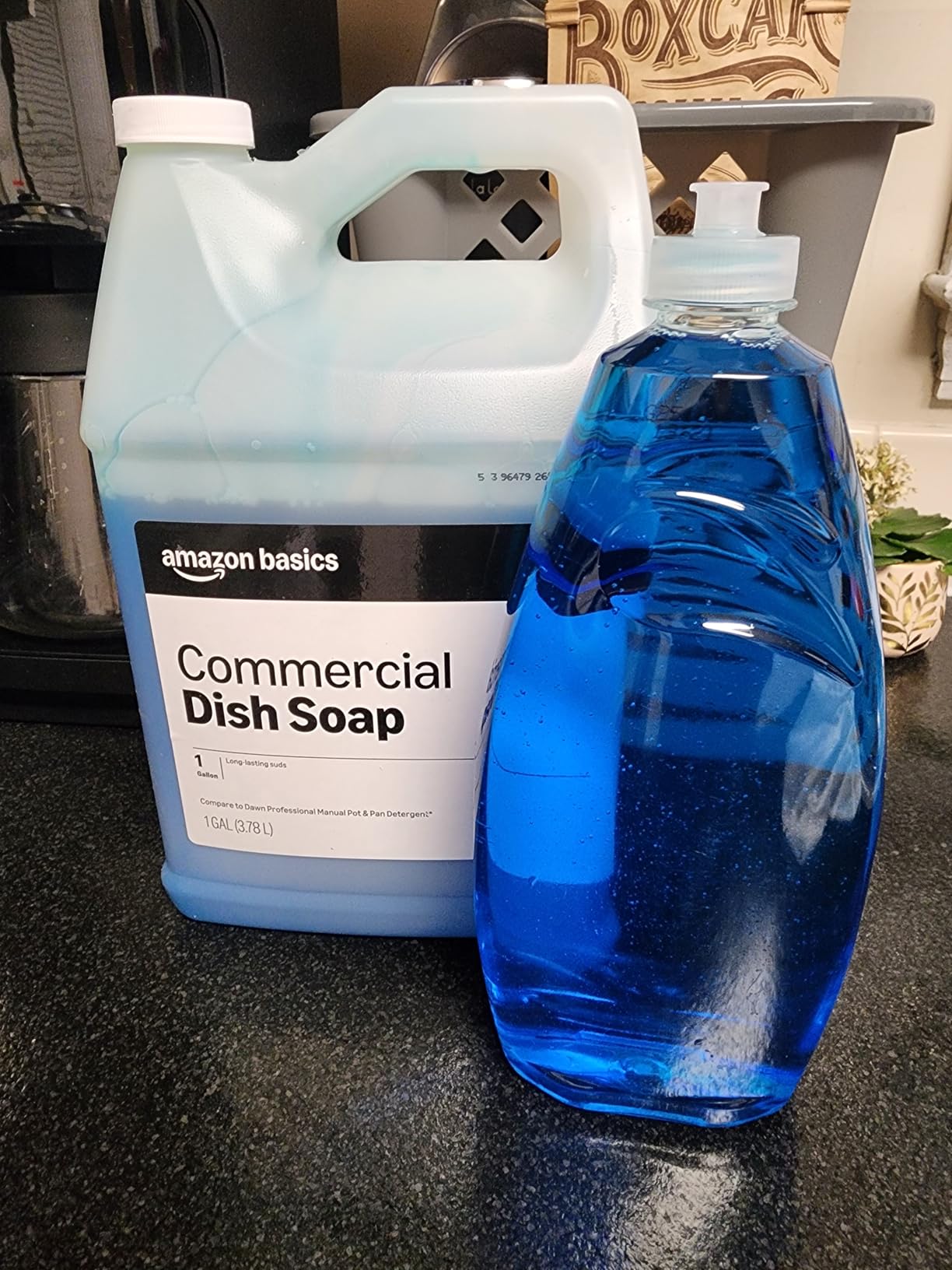 Amazon Basics Commercial Liquid Dish Soap, Long-Lasting Suds, Concentrated Formula, 1 Gallon, Pack of 2 customer photo 1