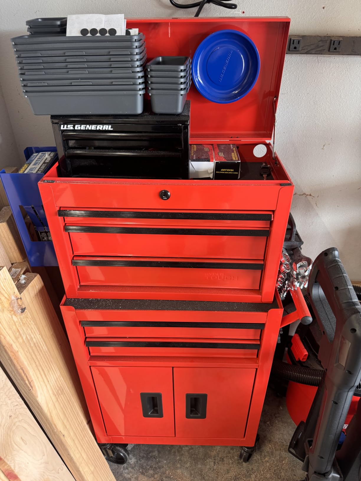 6 PCS Extra-Large Tool Box Drawer Organizer Trays with Non-slip Pads, Heavy-Duty Tool Chest Drawer Organizer for Rolling Tool Chest and Garage Drawers, Truck Toolbox Organizer and Workbench Storage customer photo 2