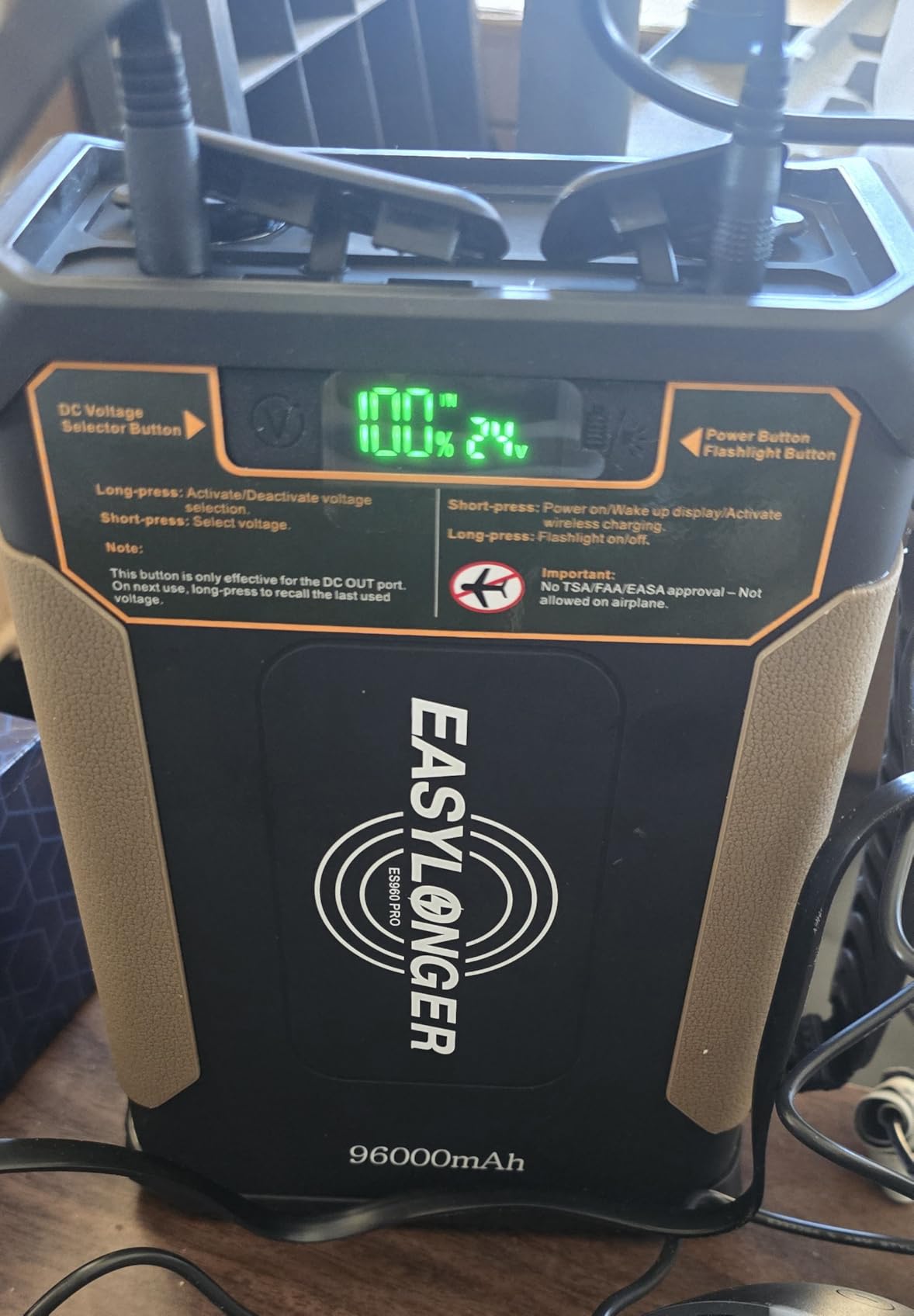 EASYLONGER ES960 CPAP Battery Backup 297.6Wh LiFePO4, Multi-Night CPAP Power Supply for AirSense 11/10, AirCurve 10/11, AirMini, DreamStation/2 - Travel, Camping, Outdoor, Blackout & Emergency Use customer photo 2