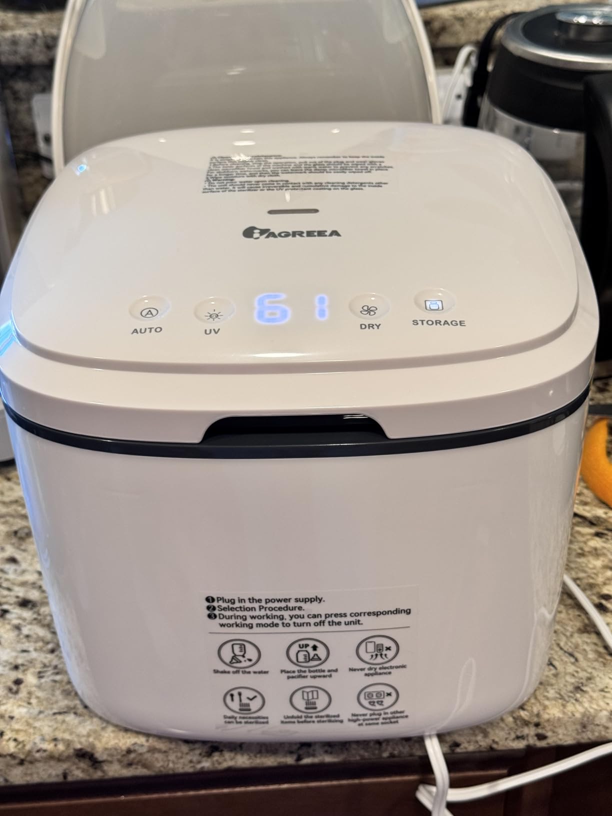 IAGREEA UV Cleaning and Dryer, 4 in 1 UV Box with 2 Fluorescent Tubes | 10L Countertop Cleaner, 360° Coverage, Touch Controls, Suitable for Toys/Toothbrushes/Keys/Other Household Items customer photo 2