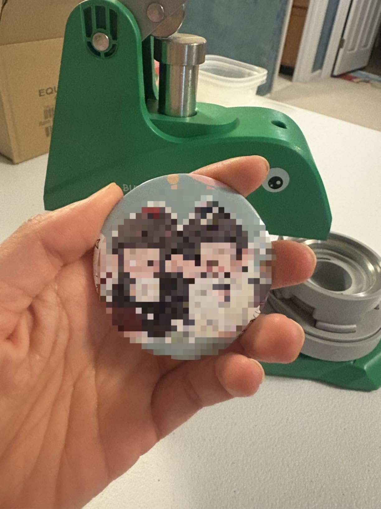Button Maker Machine 3 Sizes, DIY Pin Maker Machine 1+1.25+2.25 inch, Interchangeable Button-Models Badge Button Press Machine with 300 Sets 25+32+58mm Button Maker Supplies&Circle Cutter 2026 Upgrade customer photo 1