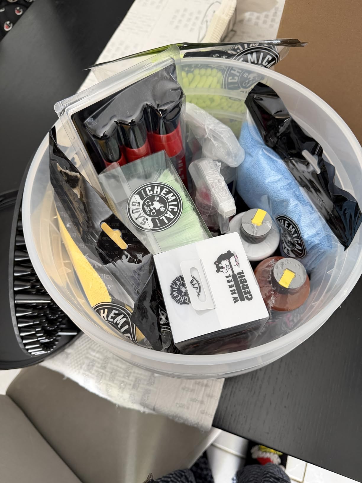 Chemical Guys 17-Piece Car Detailing Kit, Interior & Wheel Cleaner & Wash | All-in-one set for weekend and first-time users, brushes, bucket and pro-grade soap lift dirt from seats, rims and paint customer photo 1