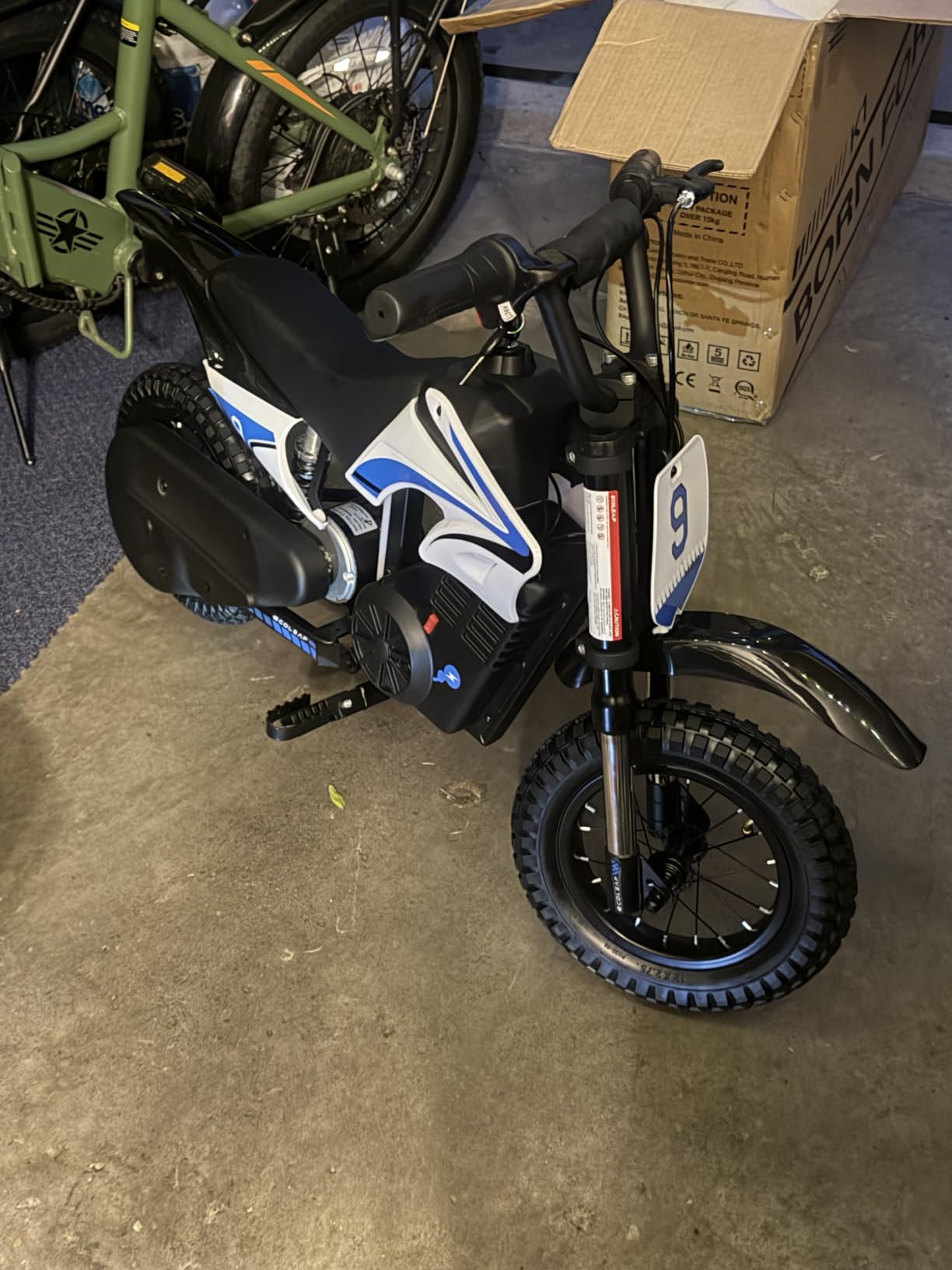 K1 Kids Electric Dirt Bike 36V Motorcycle, 16MPH Fast Speed 14 Mile Long-Range, 700W Peak 3-Speed Modes Electric Bike for Kids Ages 3-10 customer photo 1