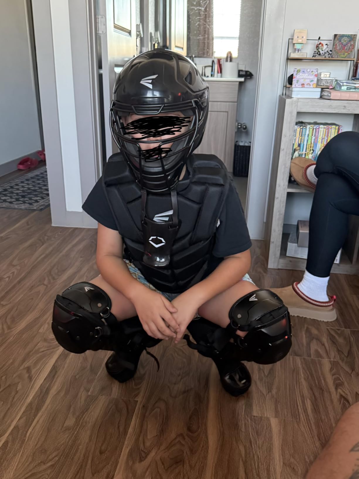 Easton Black Magic 3.0 Youth Baseball Catcher Gear Set | Helmet, Chest Protector & Leg Guards | Multiple Sizes/Colors customer photo 2
