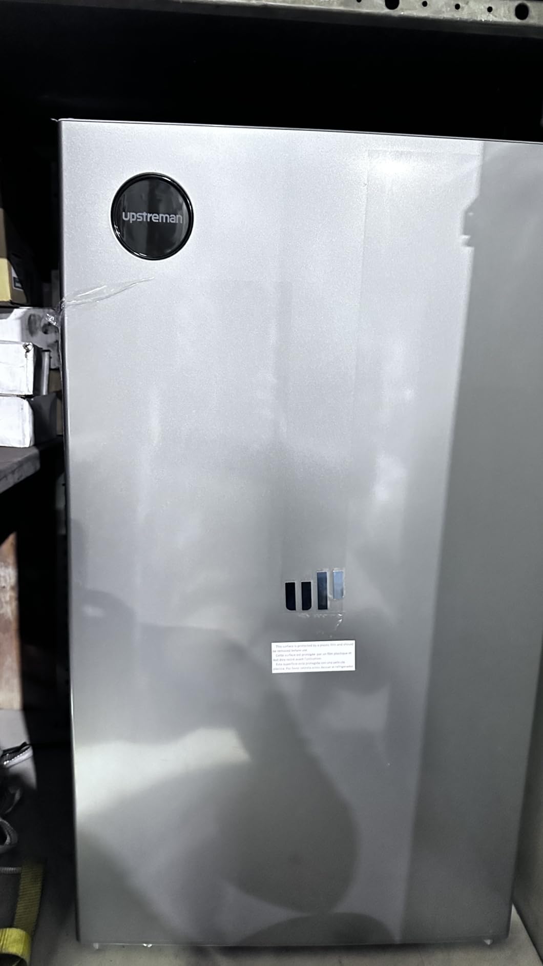 Upstreman 3.2 Cu.Ft All-Refrigerator Mini Fridge, Silver-CR32 | Premium Silver Finish, 7-Level Thermostat, ENERGY STAR Certified, Reversible Door, Small Fridge for Office, Bedroom or Dorm customer photo 2