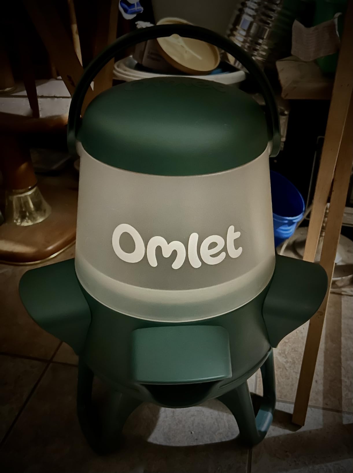Omlet No Waste Chicken Feeder for Coop | 12lb Anti-Spill Poultry Feeder with 5 Feeding Ports | Feeds 6 Hens for 7 Days | Hanging or Free Standing | Weatherproof customer photo 2
