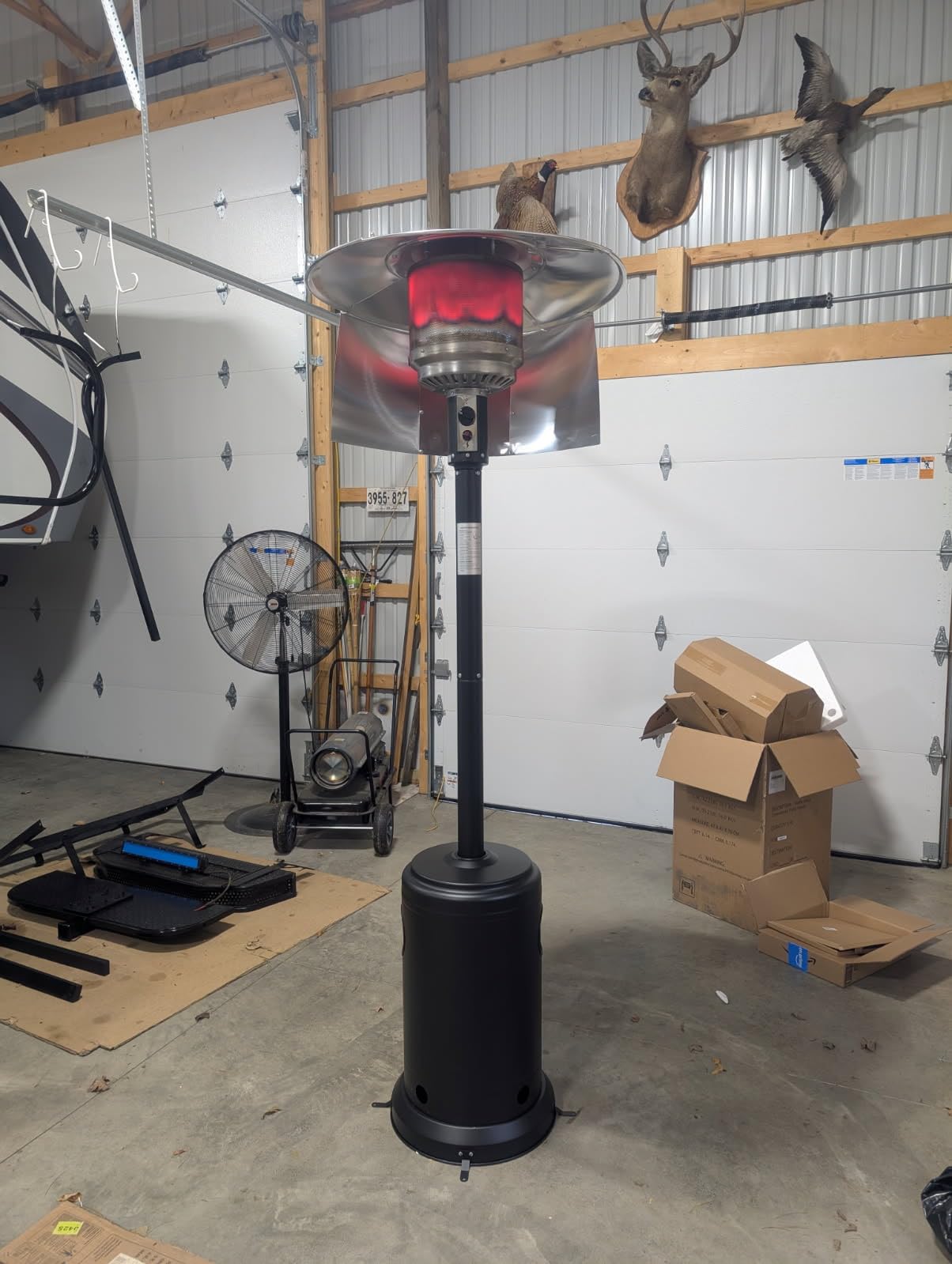 Ignovate 50,000 BTU Outdoor Propane Patio Heater with Wheels - Durable Powder-Coated Steel Gas Heater with Easy Ignition & Safety Shut-Off for Patio, Backyard, Garden, Restaurant customer photo 2