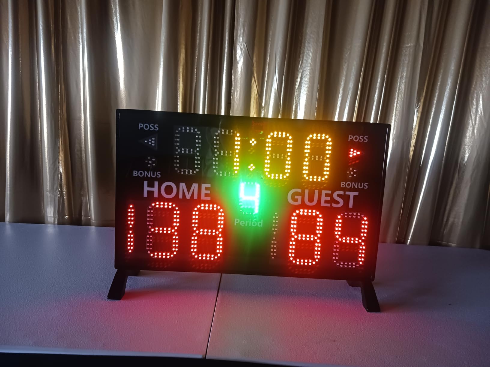 YZ Bigger LED Digital Scoreboard, Portable Basketball Scoreboard with Timer Clock, Electronic Scoreboard with Remote, Tabletop Scoreboard Clock, Score Keeper for Outdoor Game customer photo 1