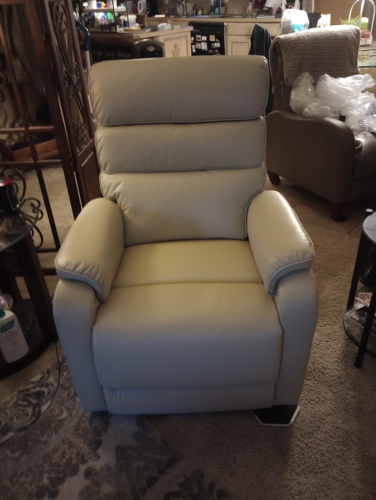 EONIX 2-Motor Lay Flat Power Lift Recliner Chair, Medium, Burgundy | 175-degree recline, one-touch reset, 400 lb tested capacity, heat, massage, side pockets and charging ports customer photo 2