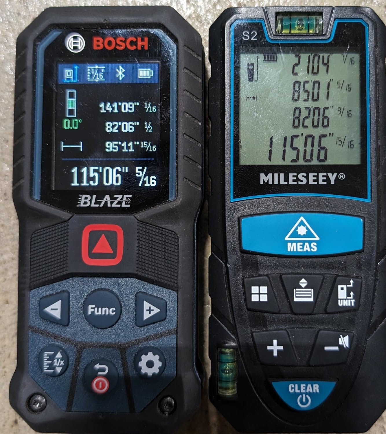 Laser Measure, RockSeed Digital Laser Distance Meter with 2 Bubble Levels, Portable M/in/Ft Unit Switching Backlit LCD and Measuring Distance/Area/Volume/Pythagorean customer photo 1