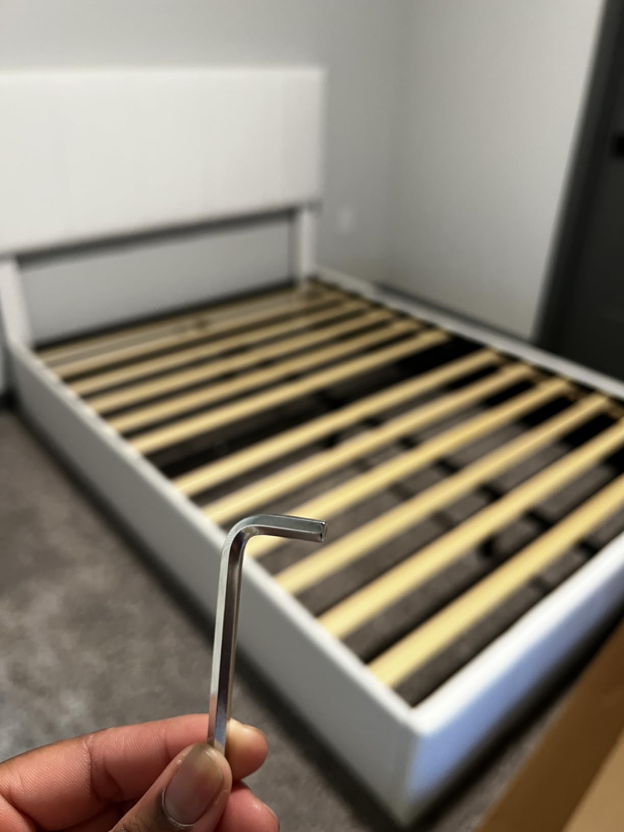 SHA CERLIN Queen Bed Frame, Dutch Velvet Upholstered Platform Bed, Vertical Channel Tufted Adjustable Headboard, Low Profile Bed Frame, No Box Spring Needed, Easy Assembly, Black customer photo 1