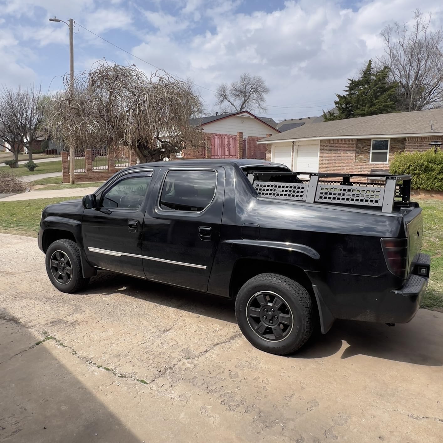 JOYTUTUS Full Size Truck Bed Rack, Overland Bed Racks for Trucks Compatible with F150 F250 F350 Silverado Sierra Ram, 24.6 Inch High Truck Bed Rack for Roof Top Tent, with Foldable Molle Panel customer photo 2