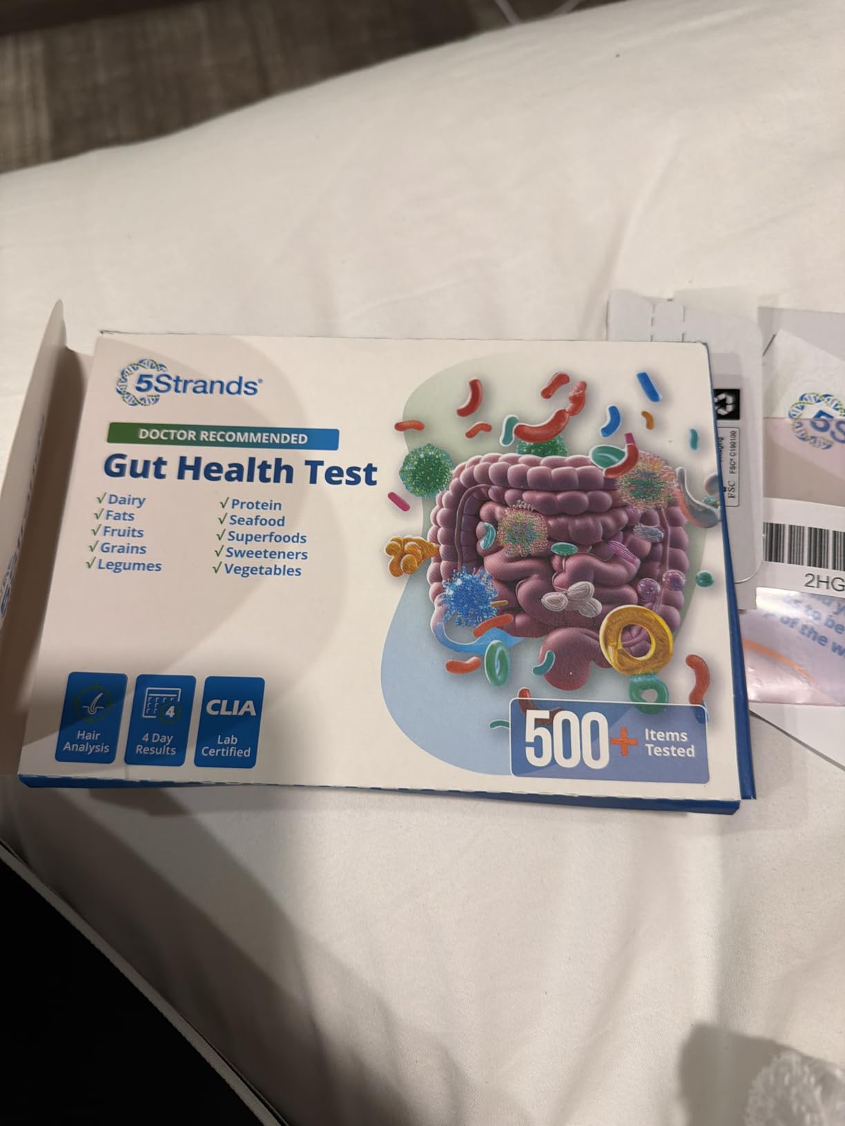 5Strands Gut Health Test Analyzing Reaction to 500 Items | At-home hair sample test for food intolerances | Screens key ingredient triggers linked to digestive discomfort, 4-day results customer photo 1