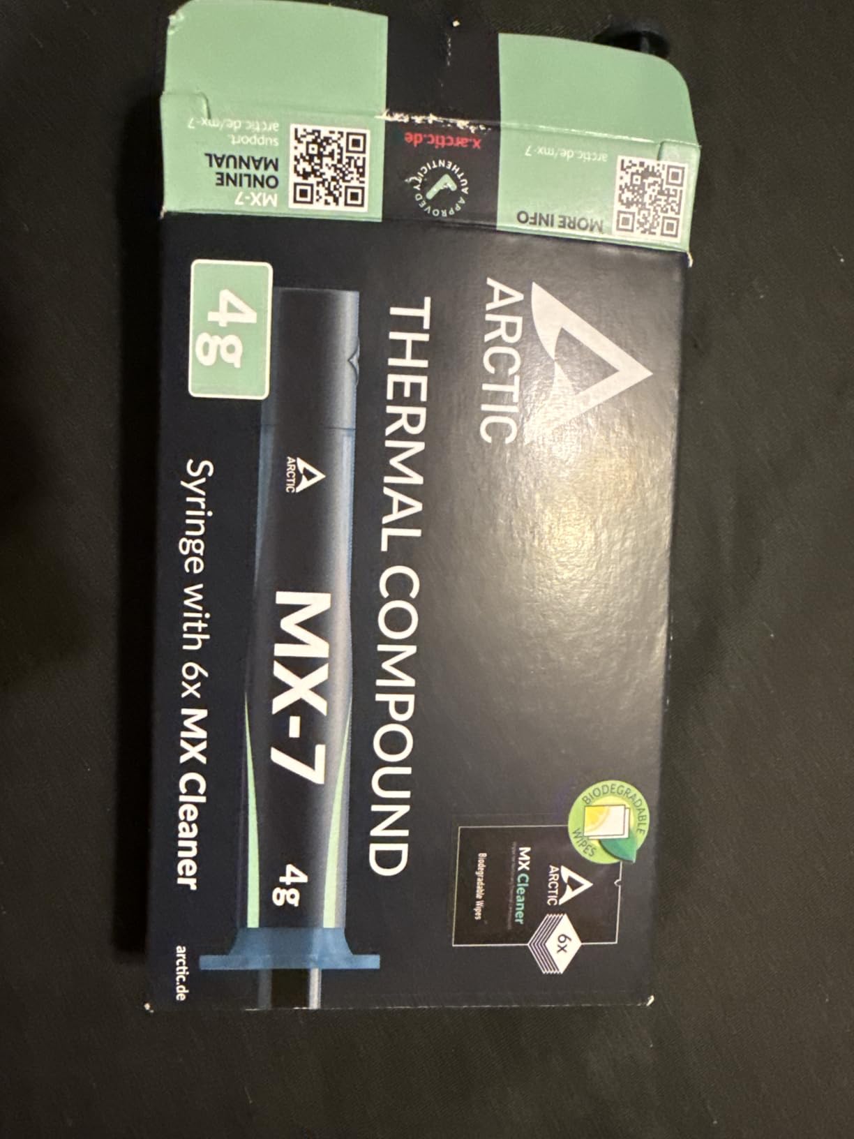 ARCTIC MX-7 (4 g, incl. MX-Cleaner) - Ultimate Performance Thermal Paste customer photo 1