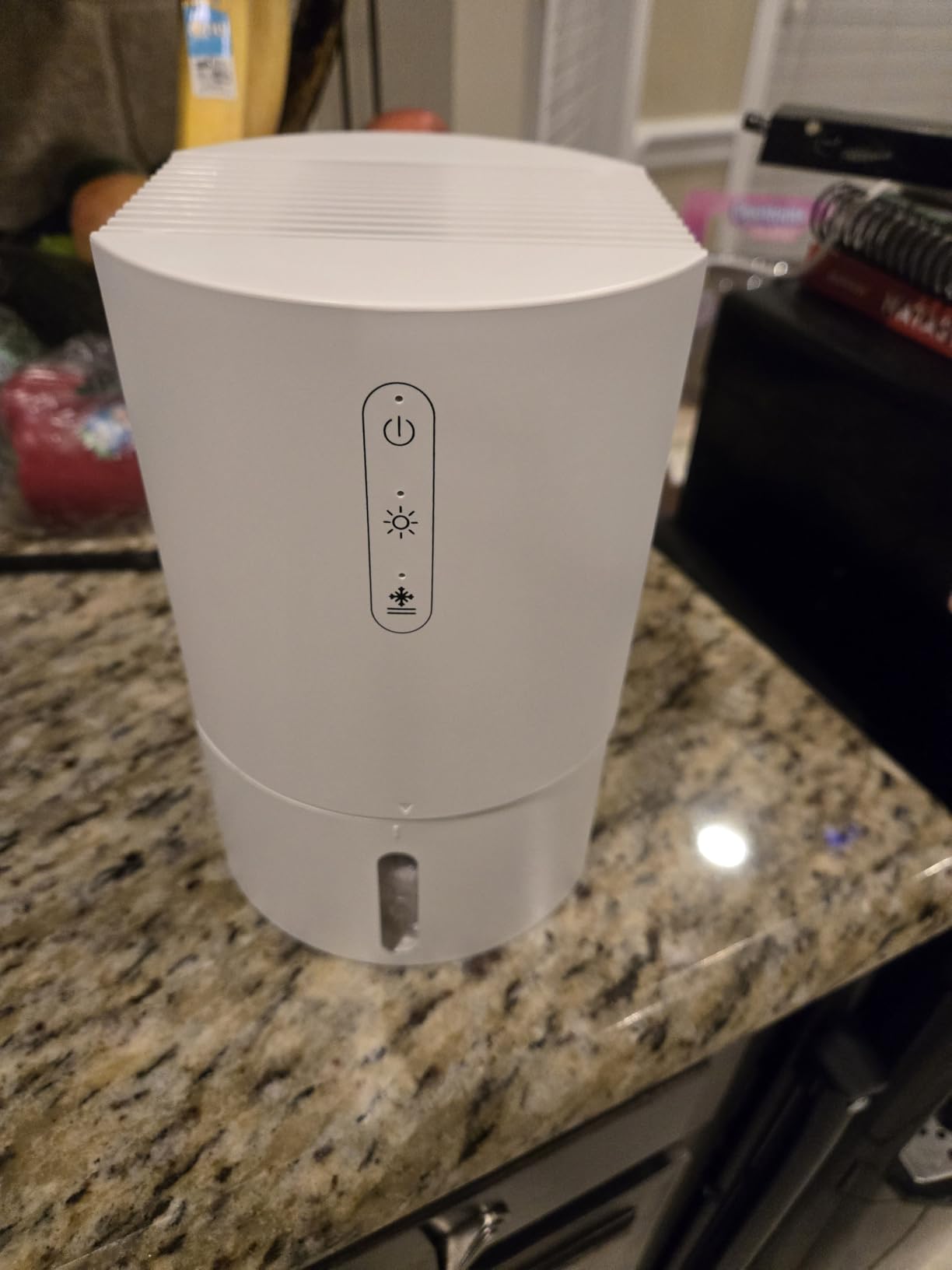 Small Dehumidifier, 35OZ, 25dB Quiet for Bedroom Bathroom Closet | 350 Sq.Ft, Energy Saving, Auto Defrost, Auto Shut-off, Colorful lights, for Wardrobe Office & RV, White customer photo 2