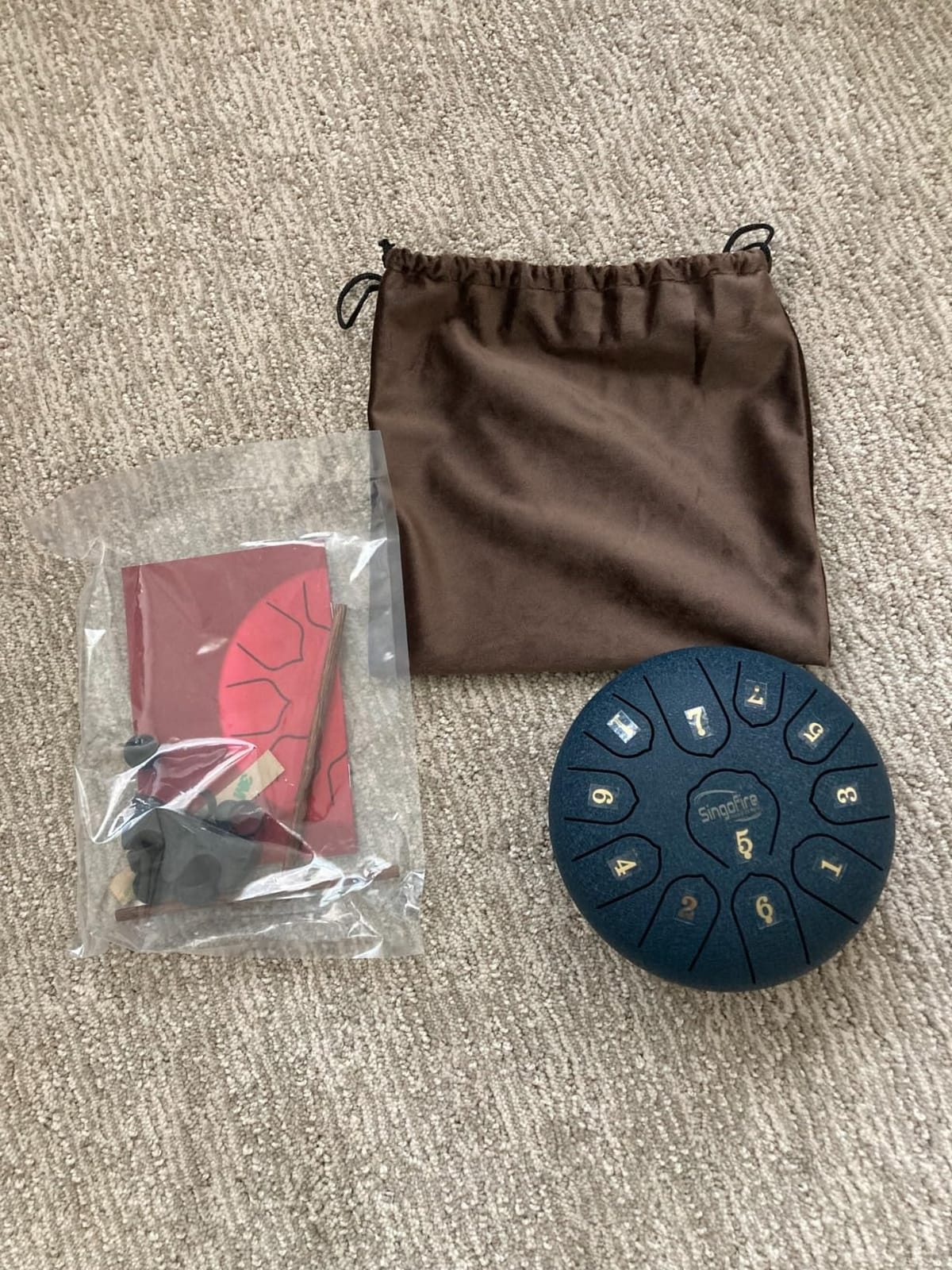 SINGOFIRE New Upgrade Advanced Handpan Drum, Ember Steel Handpan, 10-Notes with Bag, 22-Inch 440Hz D Minor Kurd customer photo 1