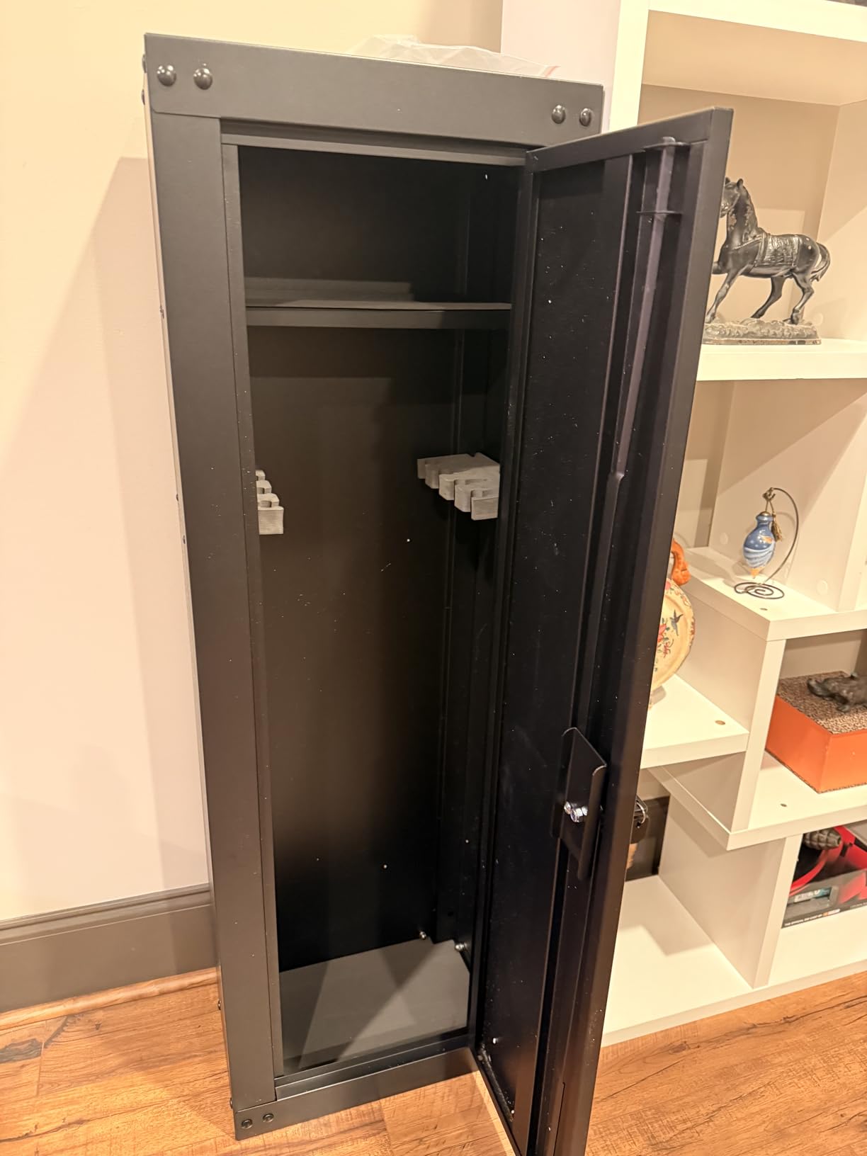 Goplus 8 Gun Safe, Fireproof Large Gun Safes for Rifles and Pistols w/Storage Shelf, Gun Racks, Door Lock & 2 Keys, Quick Access Long Gun Cabinet for Home Rifle & Shotguns, 17
