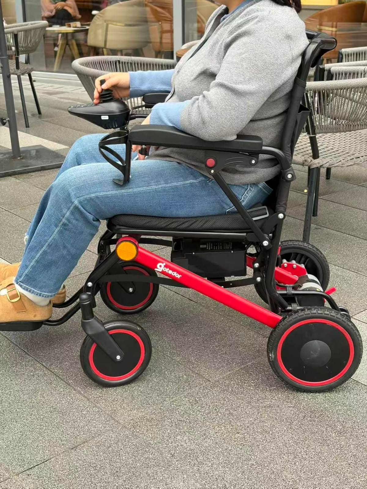 Aotedor Electric Wheelchair for Adults, 500W Motor All-Terrain Foldable Power Motorized Wheelchairs, Airline Approved Portable Travel Wheelchair with 15 Miles Long Range Lithium Battery customer photo 1