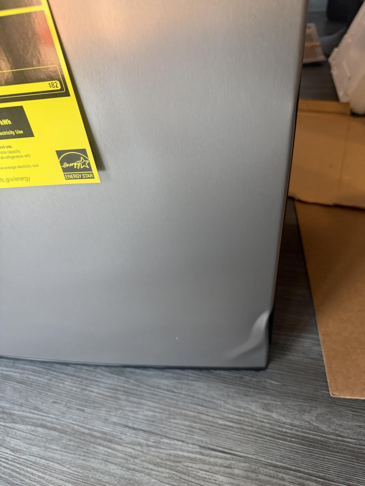 3.2 Cu. Ft. Mini Fridge with Freezer Small Refrigerator, Mini fridge for Bedroom, Dorm, Single Door, Energy Saving, Low Noise, Mini Fridge for Office (Grey) customer photo 1