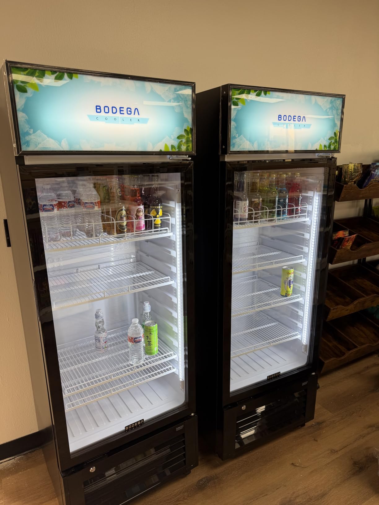 11.3 Cu.Ft Commercial Beverage Fridge with Customizable LED Lightbox | 300 Cans & 160 Bottles Beverage Cooler Merchandiser, Auto Defog Insulated Glass Door, Dual Led Control for Bar, Shop & Store customer photo 2