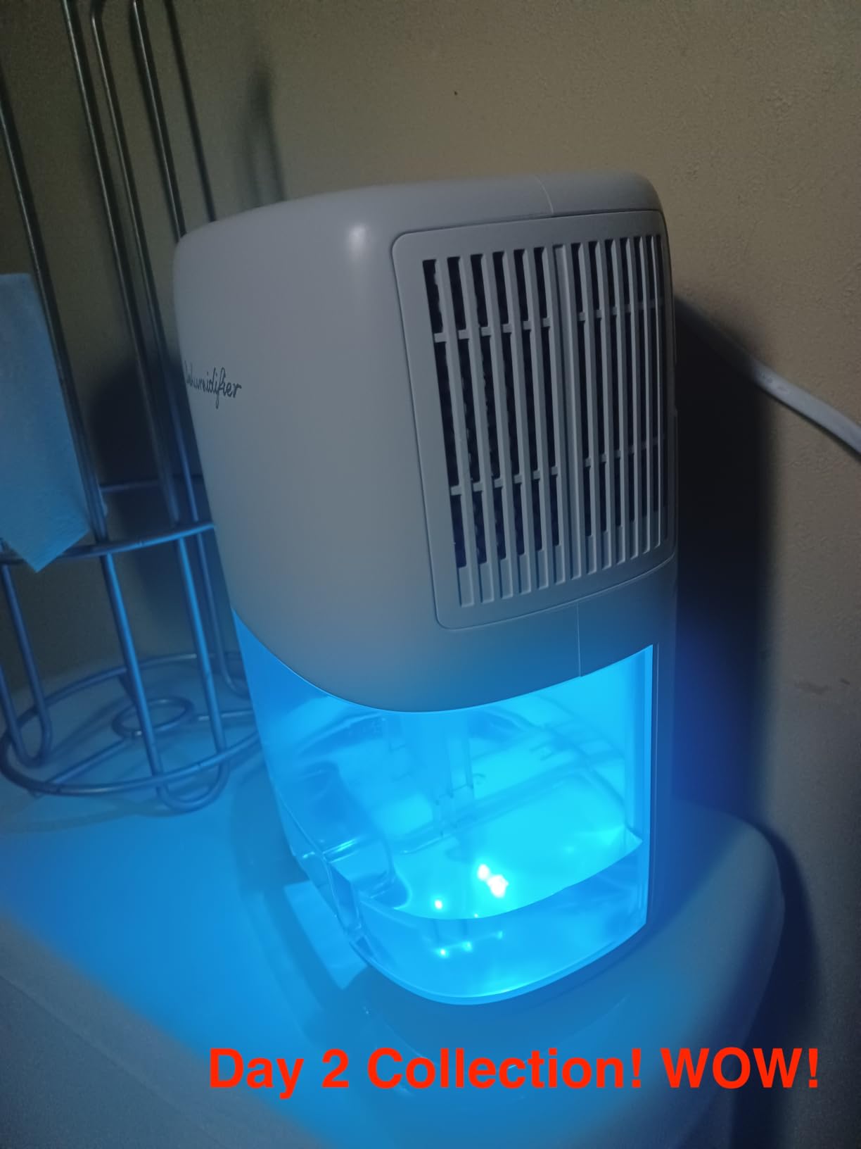Small Dehumidifier for Home 44OZ Quiet with Auto Off & Defrost 5 Timers 3 modes 10 Color Lights 3 Brightness 260 Sq.ft Portable Dehumidifiers for Basement Bedroom Bathroom RV Closet customer photo 1