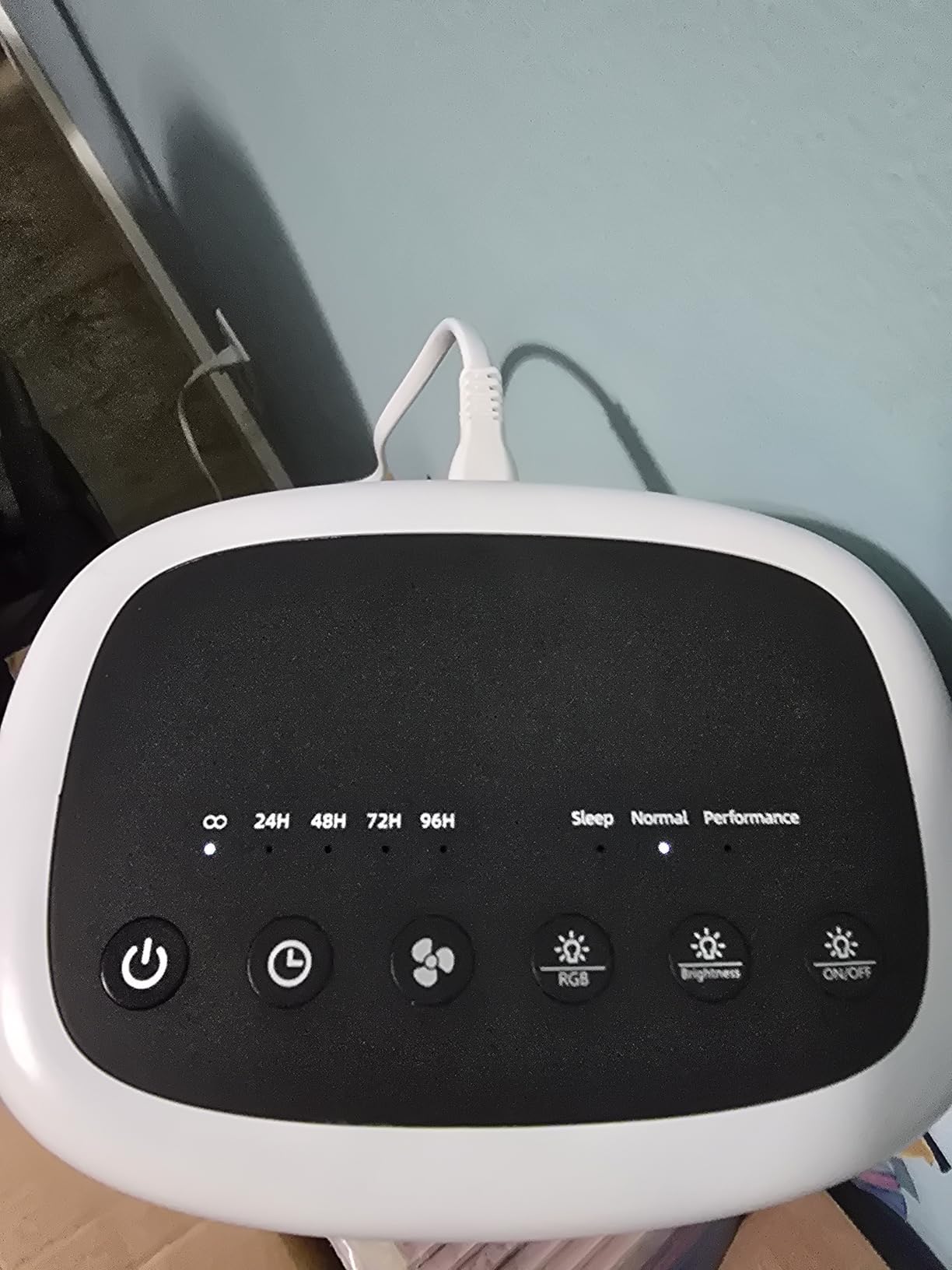 Small Dehumidifier for Home 44OZ Quiet with Auto Off & Defrost 5 Timers 3 modes 10 Color Lights 3 Brightness 260 Sq.ft Portable Dehumidifiers for Basement Bedroom Bathroom RV Closet customer photo 2