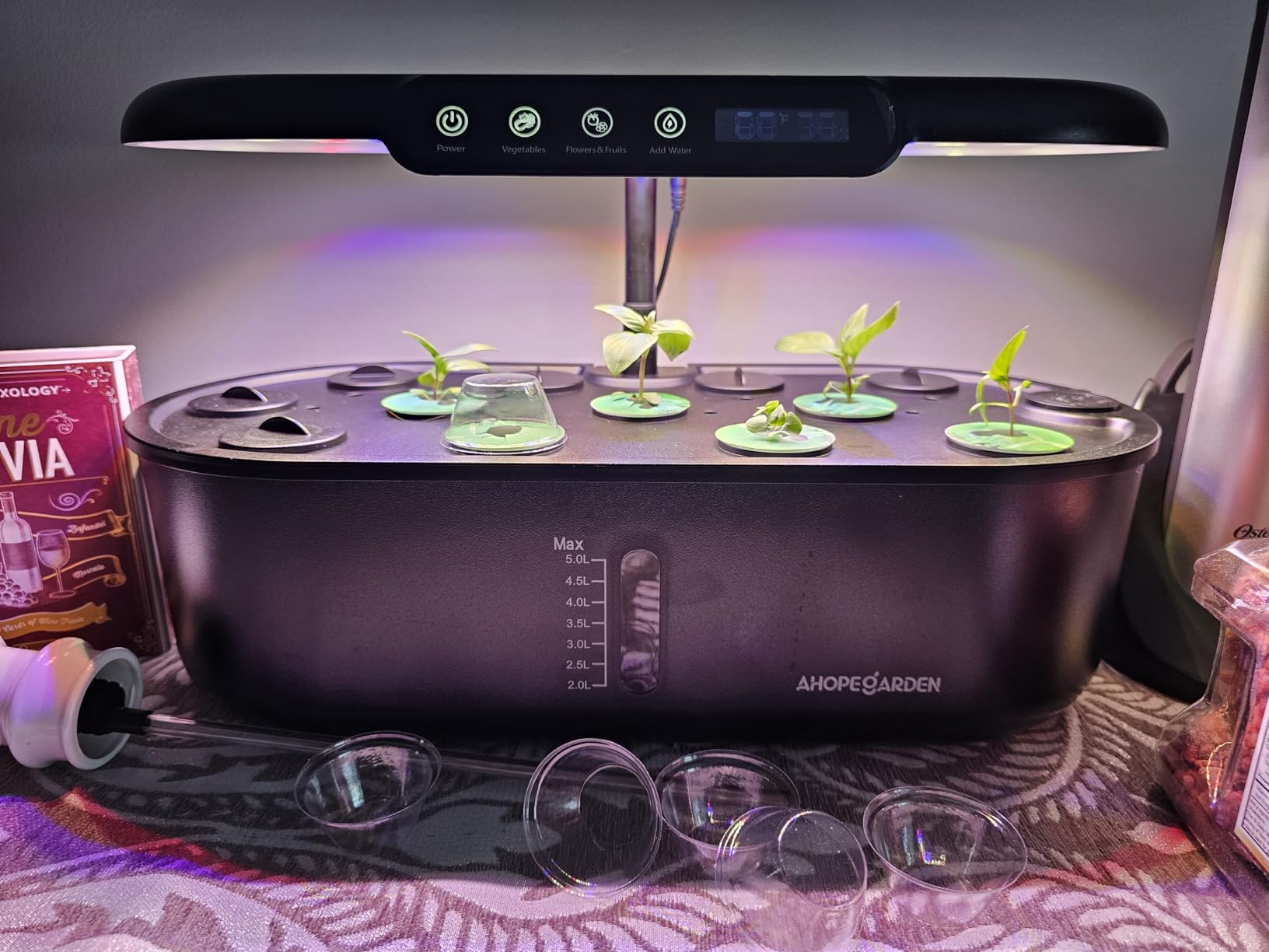 Ahopegarden Hydroponics Growing System: 10 Pods Temp & Humidity Display | Indoor Garden Kit with LED Grow Light for Lettuce and Tomatoes - Beginner-Friendly Plant Germination Kit for Home Kitchen customer photo 2
