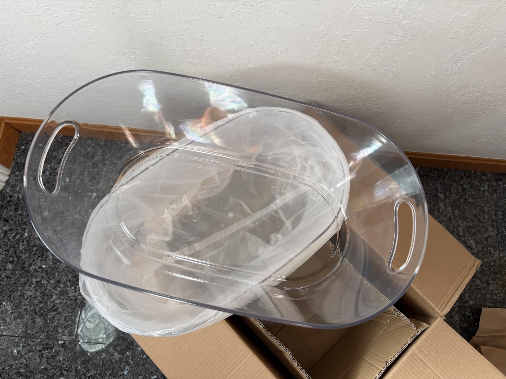 2 PCS Ice Buckets for Parties, 15L Large Ice Bucket, 4 Gallon Clear Acrylic Champagne Ice Buckets with 2 Scoops, Beverage Tub Mimosa Bar Supplies for Champagne, Beer, Cocktail customer photo 1