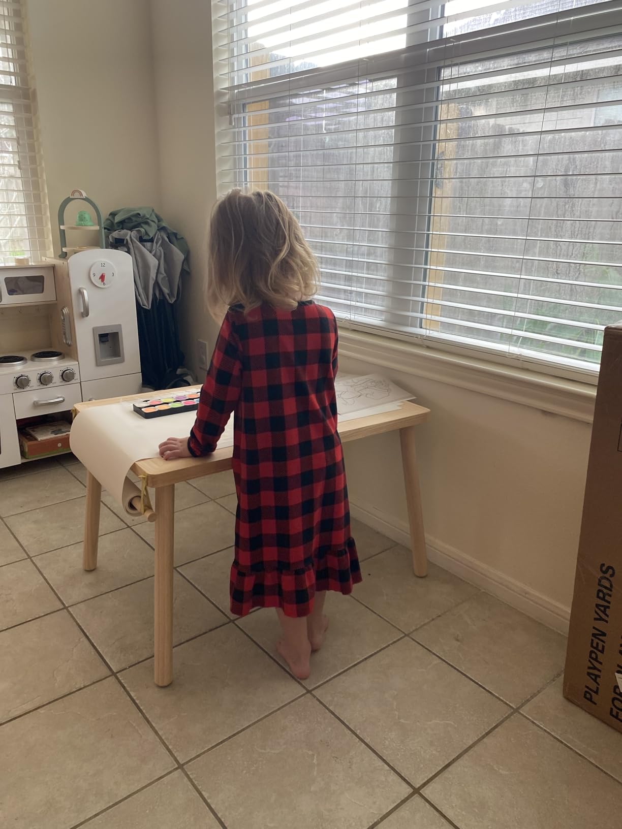 WINGYZ 5-in-1 Kids Art Table and Chairs, Toddler Table and 2 Chairs Set FSC | Wooden Kids Craft Table with Storage Cabinet, Art Desk Activity Sensory Table with Paper Holder for Playroom Ages 2-12 Gifts customer photo 2