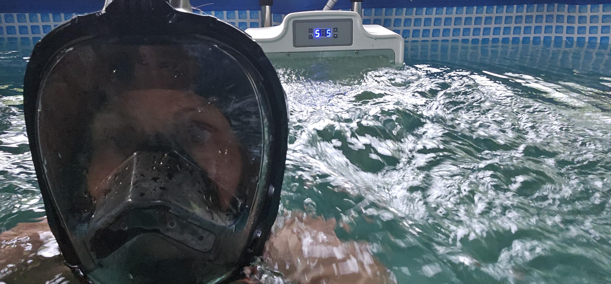 Swimming Pool Current Machine for Above Ground Pools R100 | 1500 GPM pool trainer for frame pools, beginner swim practice, exercise and family fitness customer photo 2