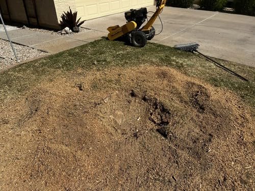 MechMaxx 12 Inch DUCAR 420cc 15HP Gasoline Engine Root Stump Grinder Tree Stump Removal, 8pcs Alloy Teeth, 12'' Cutting Height And 10'' Cutting Depth, Wheel Brake System, SGR1500 Yellow customer photo 2