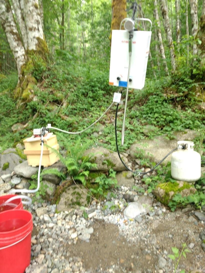 GASLAND BS264 Outdoor Propane Tankless Water Heater 2.64GPM, 10L Portable Hot Water Heater for Cabin, Barn, Camping, RV, Overheating Protection, Easy to Install, White customer photo 1