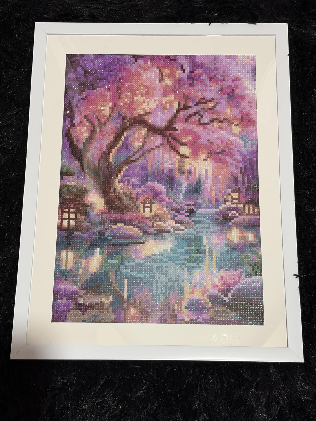 Diamond Paintings Kits for Beginners,Full Round Drill Diamond Arts Kits for Adults,Glowing Dream Forest Paint by Diamond,5D DIY Diamond Painting Dot Gem Art, for Home Wall Decor 11.8x15.8 Inches customer photo 2