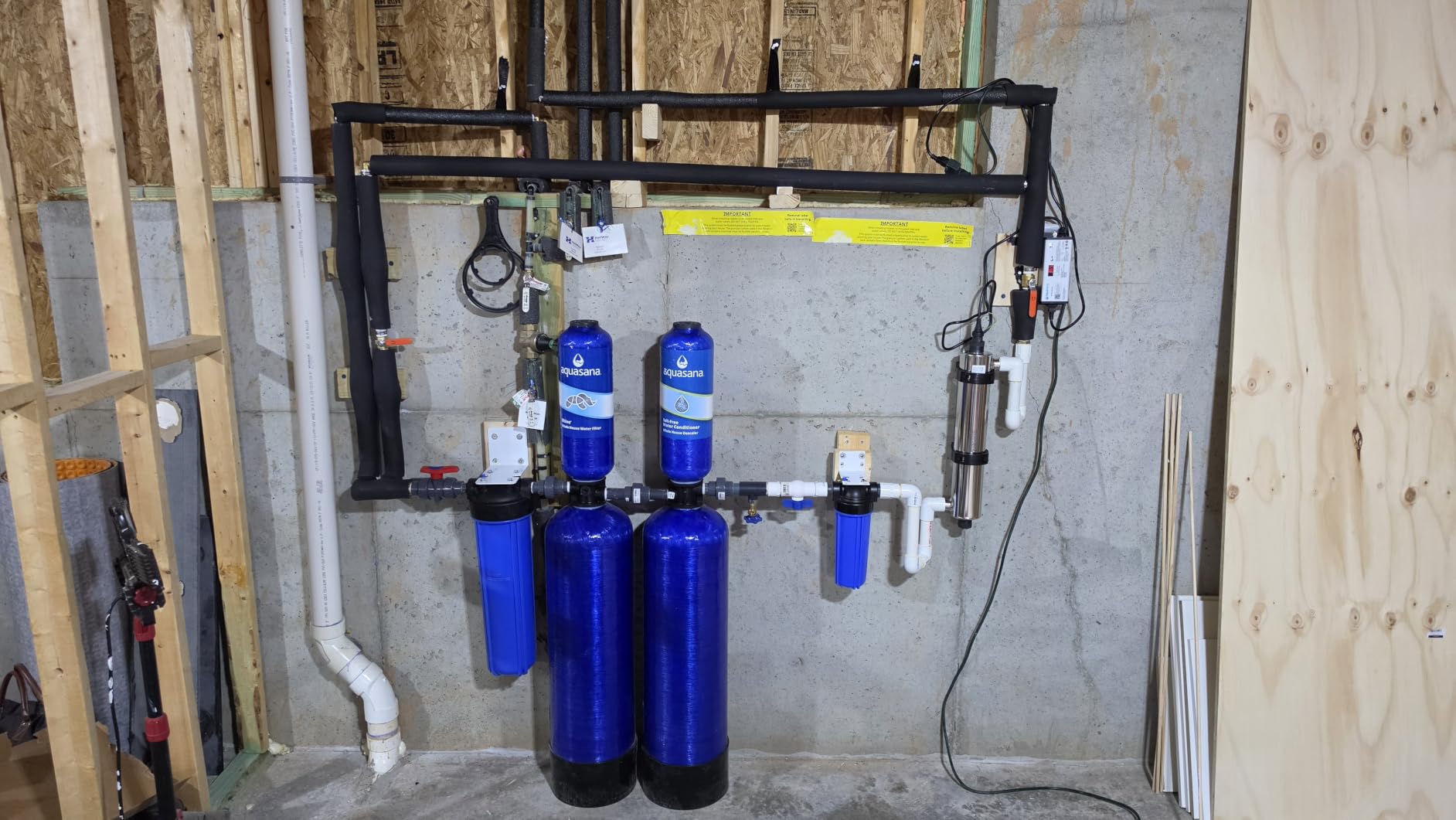 Aquasana Whole House Water Filter System | UV | 1M Gal | WH-1010-CT-UV-B-LM | 10-Year Filter | 14.5 GPM | Reduces Bacteria & Viruses | Salt-Free Conditioner | Low Maintenance | Pro Kit | 10-Year Warranty customer photo 1