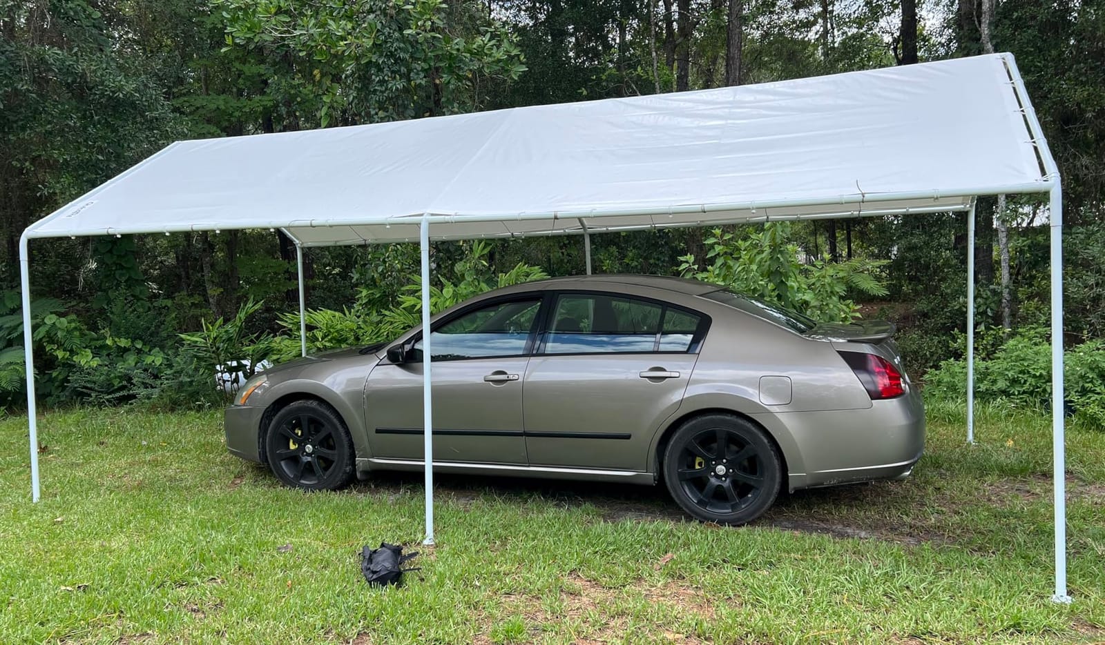 Quictent 20x20 FT Heavy-Duty 2-Car Metal Carport with Side Panels, Fully Enclosed Outdoor Garage Canopy, Easy-Assembly Pre-drilled Holes Steel Shelter for Cars, Boats & Farm Equipment customer photo 2