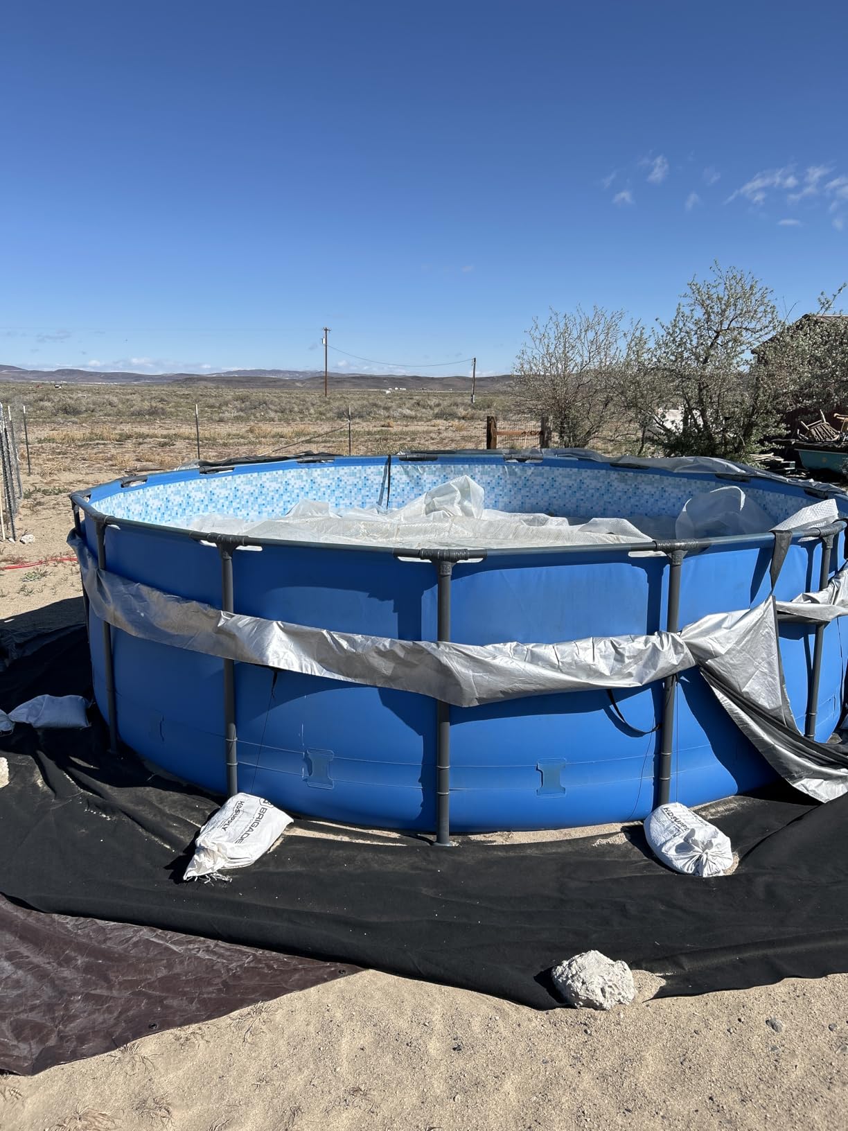 UIRWAY 18 Ft Winter Round Pool Cover with Reflective Strips, Premium Fabric for Above Ground Pools customer photo 1