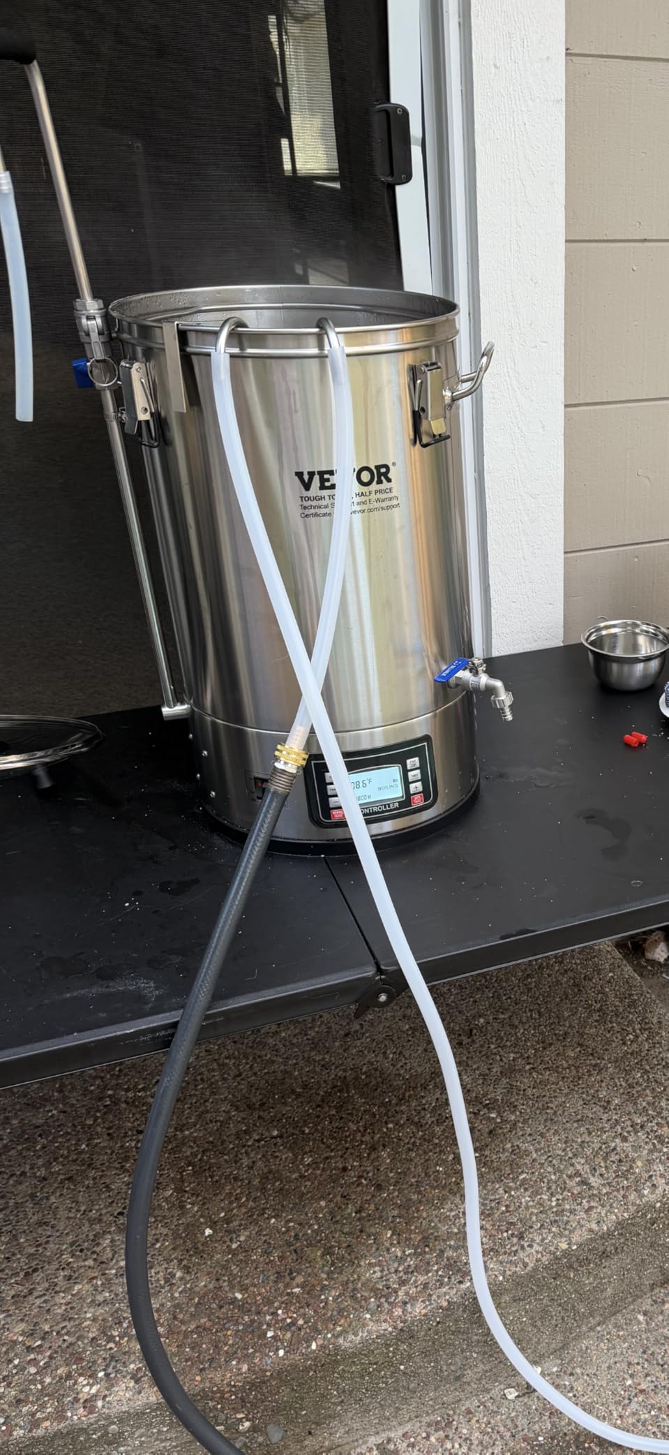VEVOR Beer Brewing Equipment, 16 Gal/60L Beer Maker with Anti-Burn Pump and Wort Chiller, 3000W All-in-One Home Brewing Kit with Digital Control, Recipe Memory & Timer, Removable mesh strainer customer photo 2