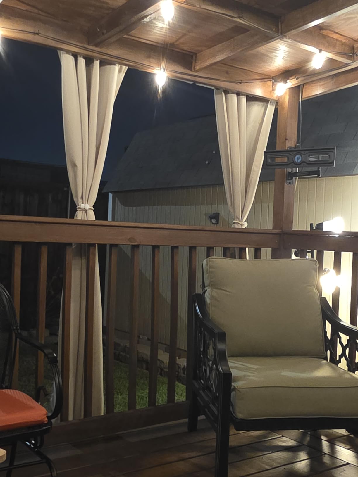 RichSets Outdoor Curtains for Patio Waterproof, 6 Drape Panels customer photo 2
