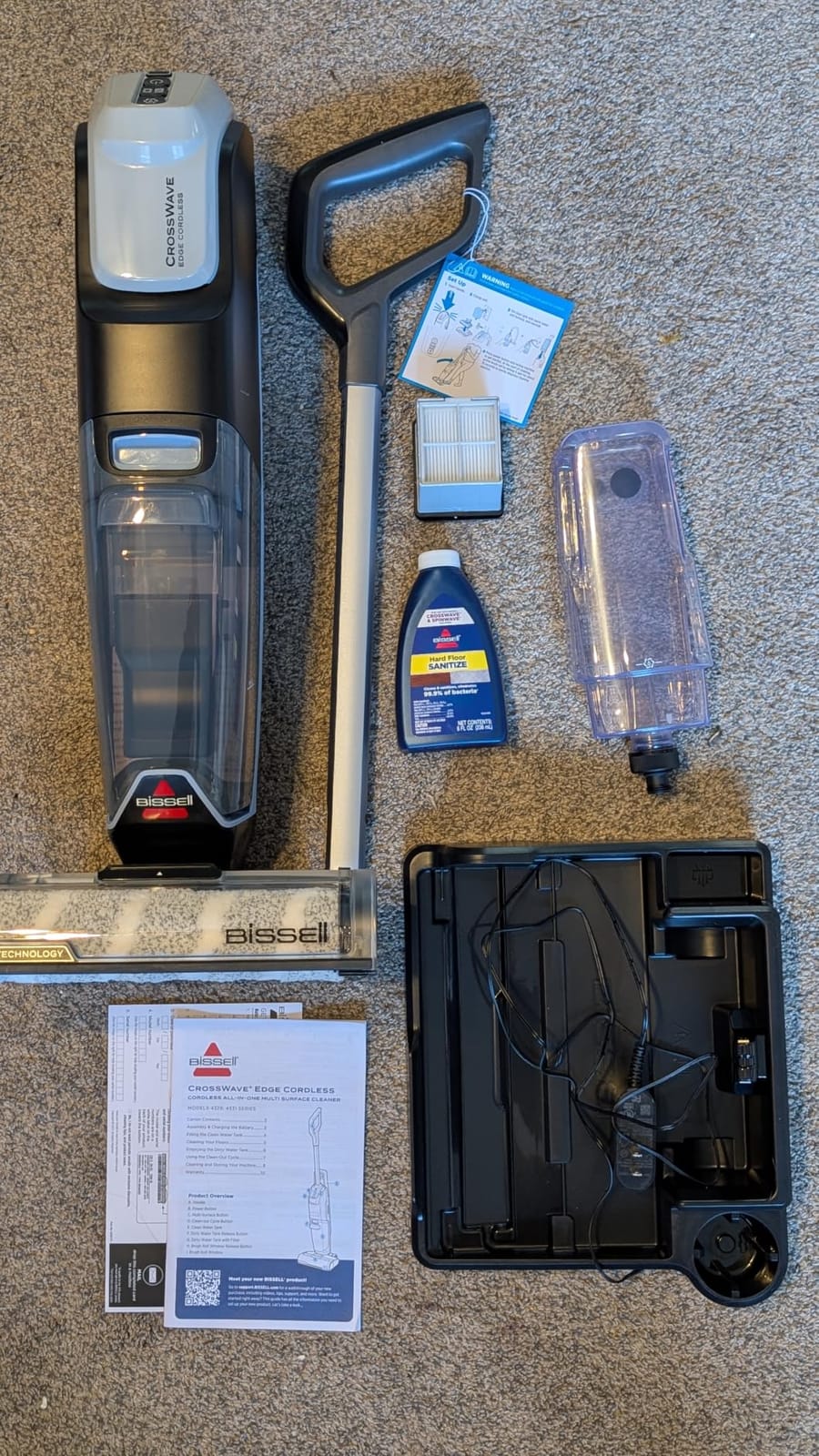 BISSELL CrossWave Edge Cordless Wet Dry Vacuum with Edge Cleaning, Tangle-Free Pet Hair Brush Roll, FreshStart Filter, and Storage & Rinse Tray Included, 4329F customer photo 1
