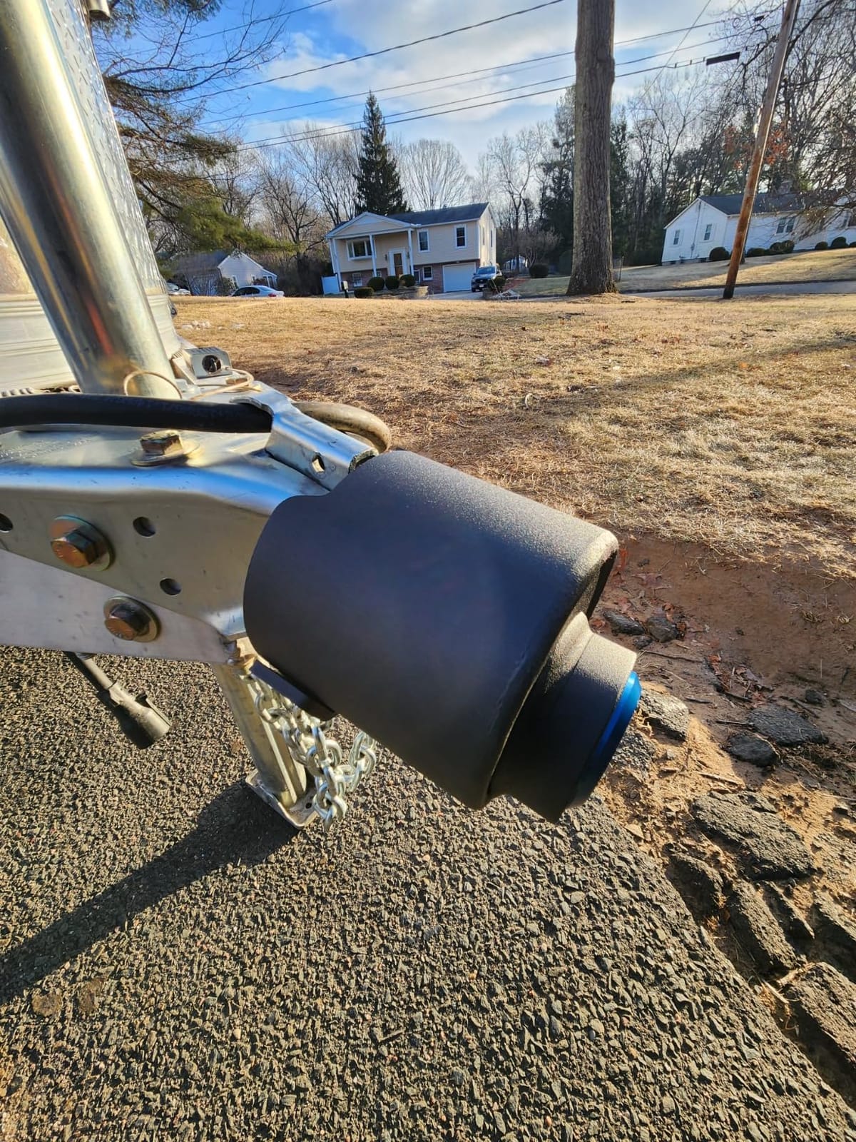 Proven Industries Model 2516 Heavy-Duty Trailer Coupler Lock for 2 5/16 Couplers - RV & Trailer Anti-Theft Lock, Made in USA | Heavy-duty coupler protection, steel construction, trailer storage security design, USA-made. customer photo 1