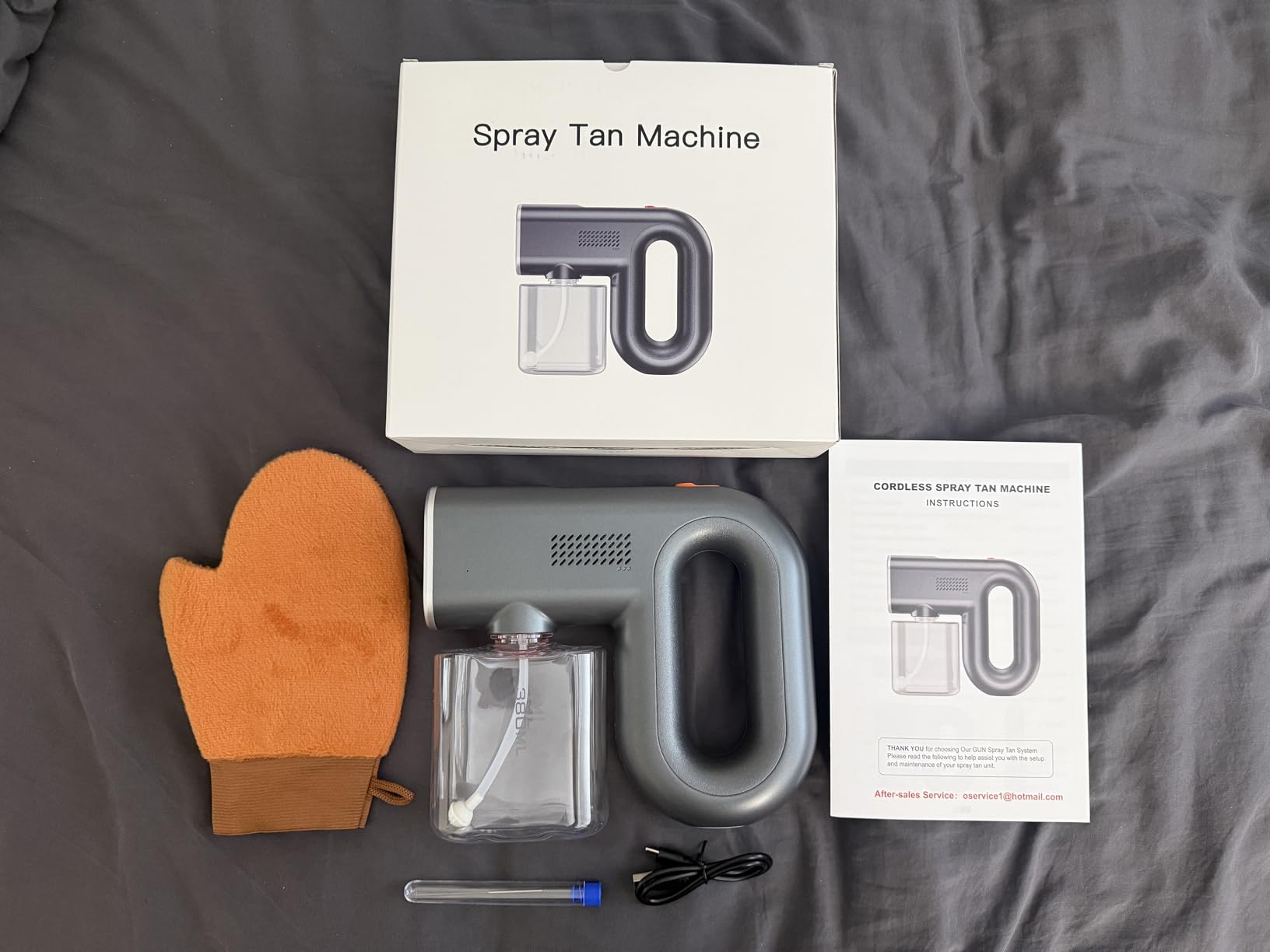 Spray Tan Machine Kit 380ml, Cordless Tanning Spray Gun for Home Use customer photo 1